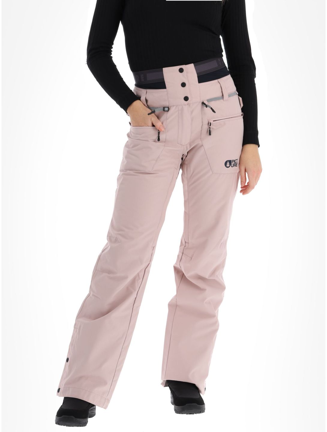 Picture, Treva ski pants women Shadow Gray pink 