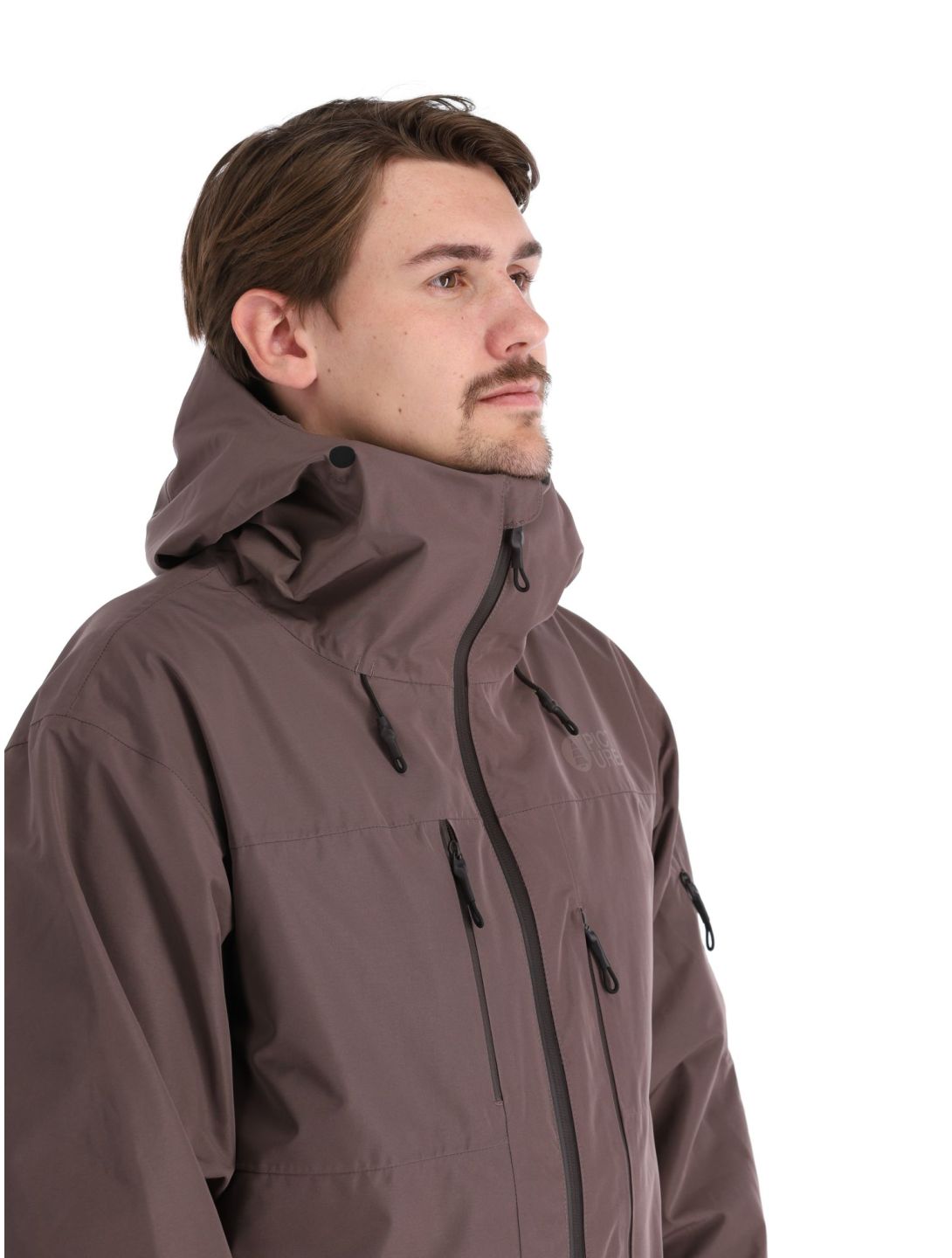 Picture, U55 ski jacket men Plum Truffle brown 