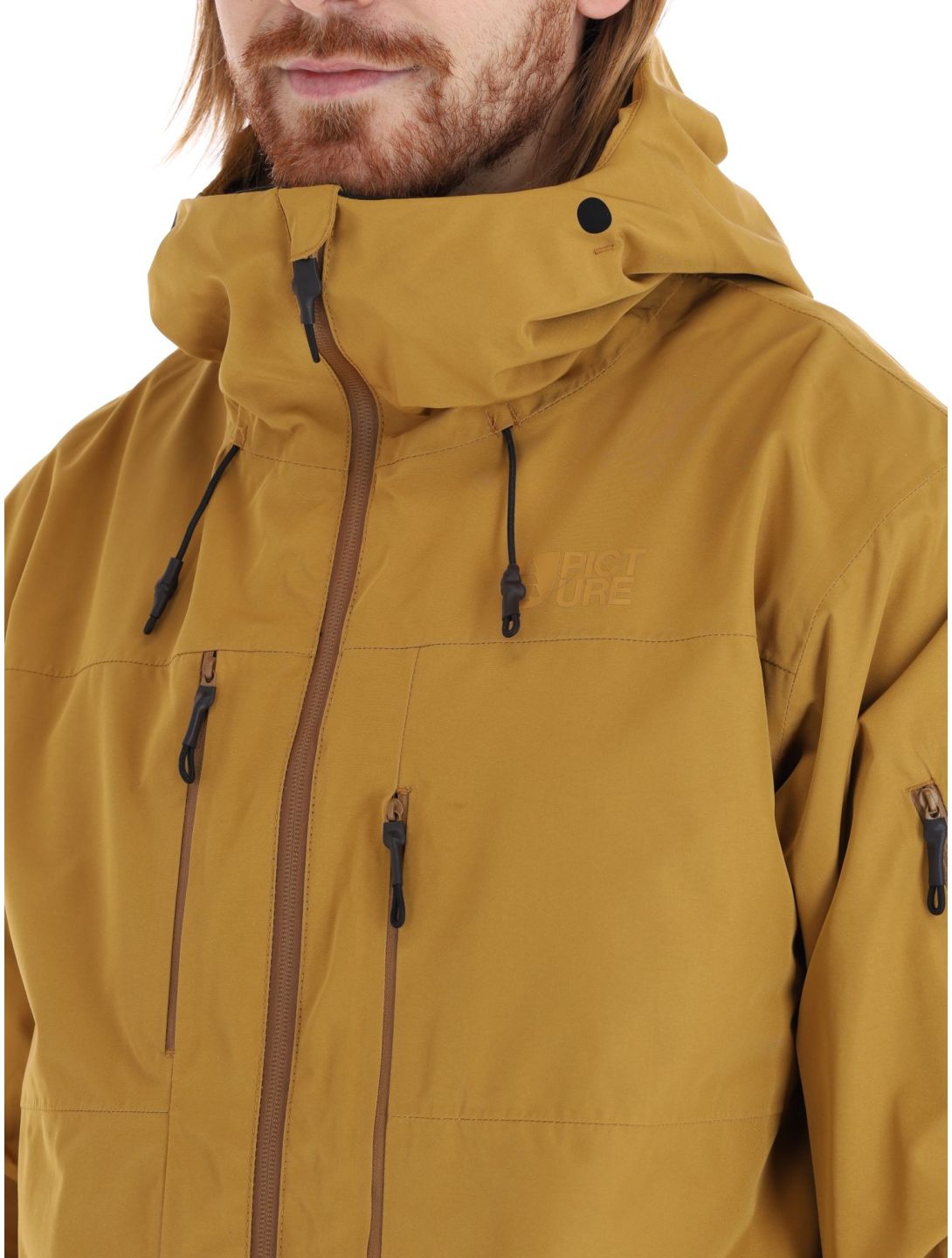 Picture, U55 ski jacket men Wood Thrush brown 