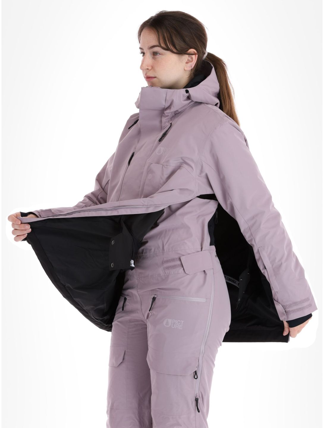 Picture, U64 winter anorak women Sea Fog purple 