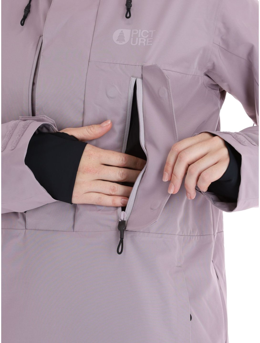 Picture, U64 winter anorak women Sea Fog purple 