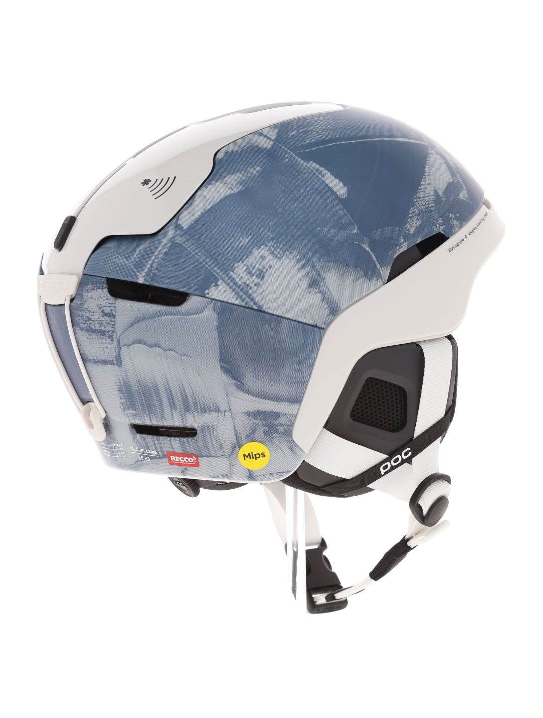 POC, Obex BC MIPS Hedvig Wessel Ed. ski helmet unisex Store Skagastølstind blue, white 