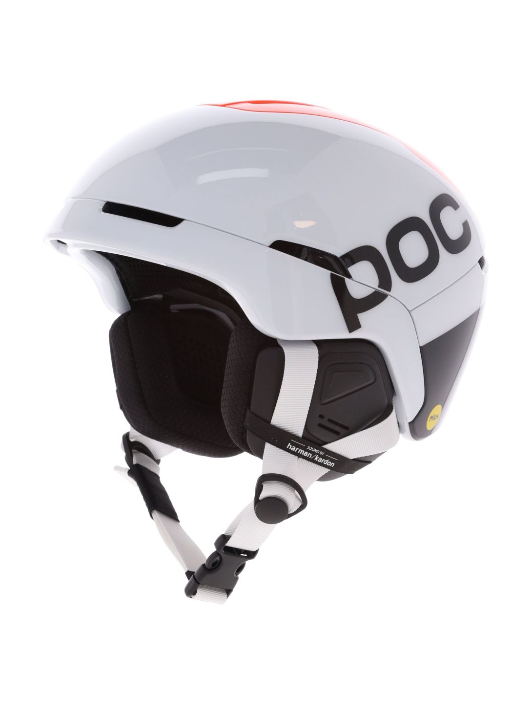 POC, Obex Connect ski helmet unisex Hydrogen White / Fluorescent Orange AVIP orange, white 