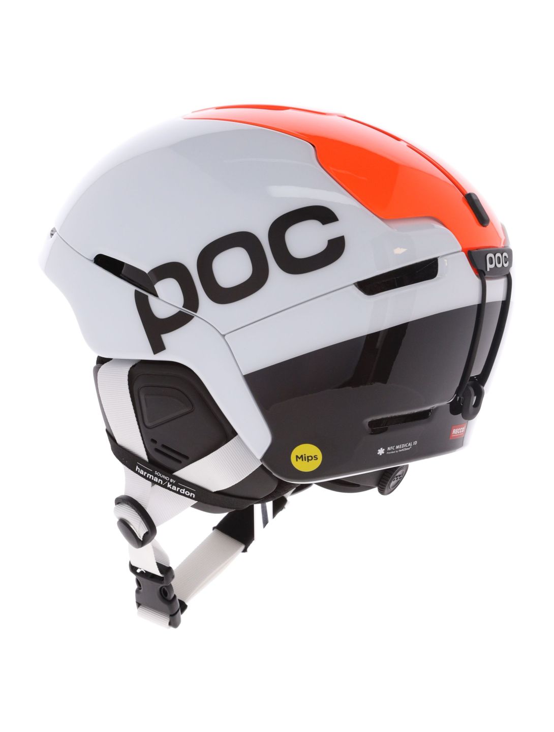 POC, Obex Connect ski helmet unisex Hydrogen White / Fluorescent Orange AVIP orange, white 