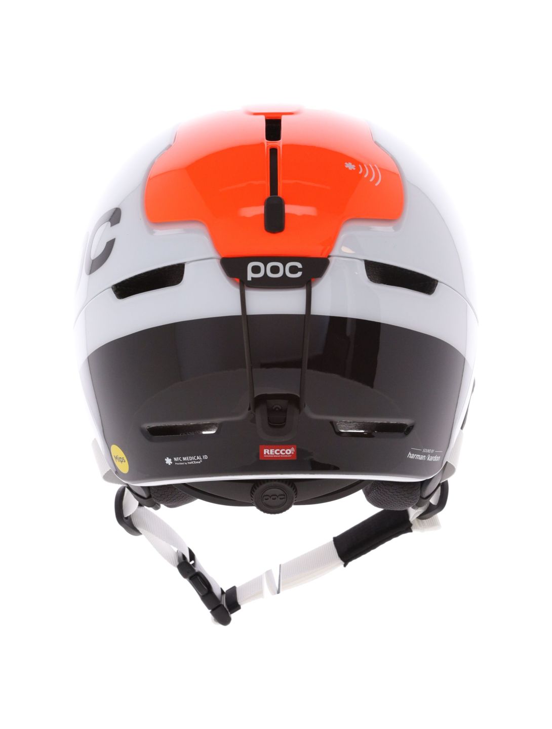 POC, Obex Connect ski helmet unisex Hydrogen White / Fluorescent Orange AVIP orange, white 