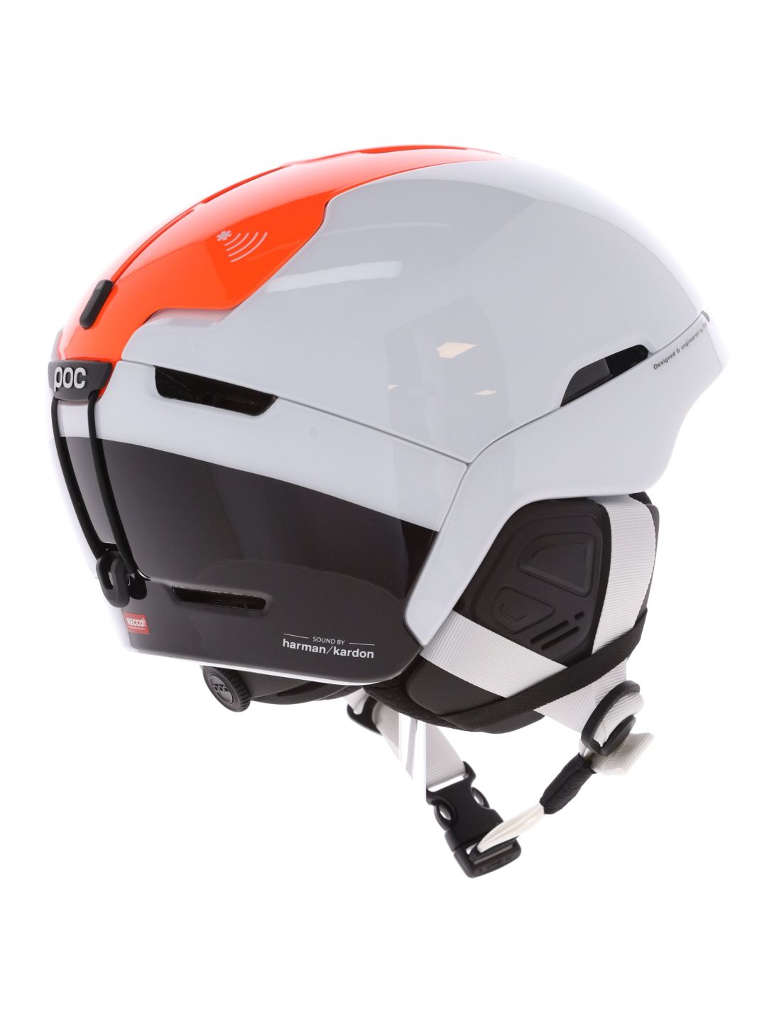 POC, Obex Connect ski helmet unisex Hydrogen White / Fluorescent Orange AVIP orange, white 