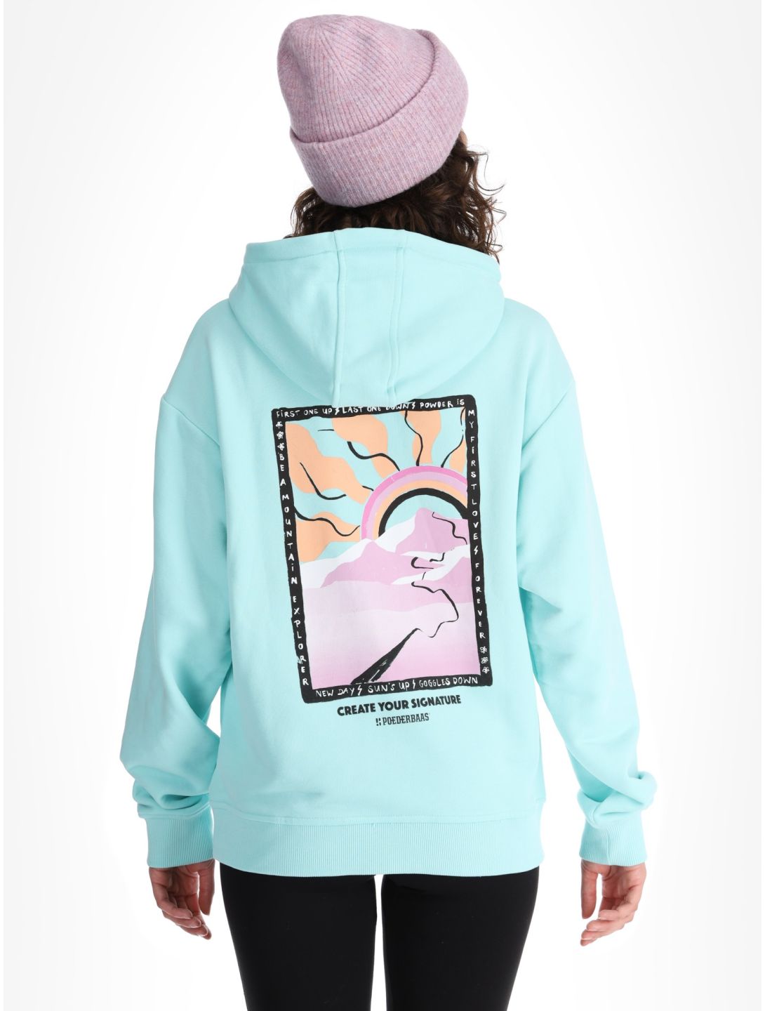 Poederbaas, Arty Hoody sweater women Mint green 