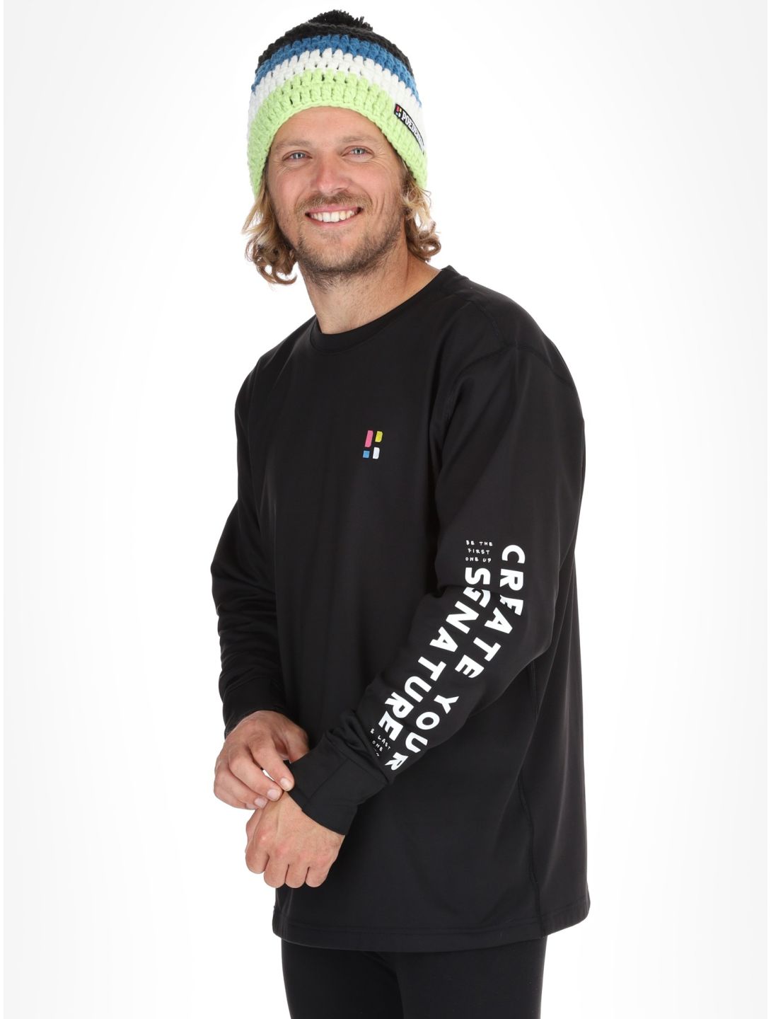 Poederbaas, Arty Longsleeve sweater men Black black 