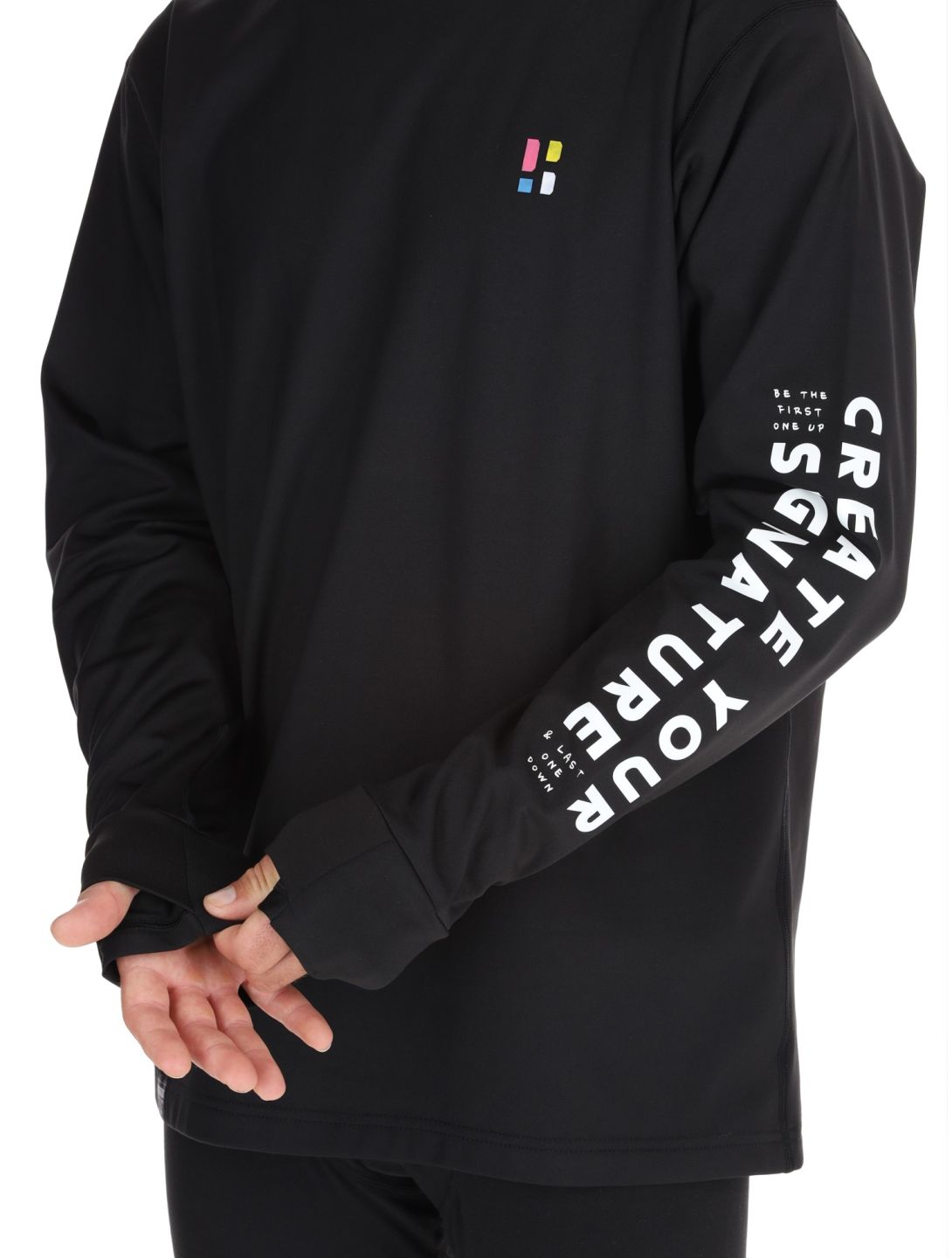 Poederbaas, Arty Longsleeve sweater men Black black 