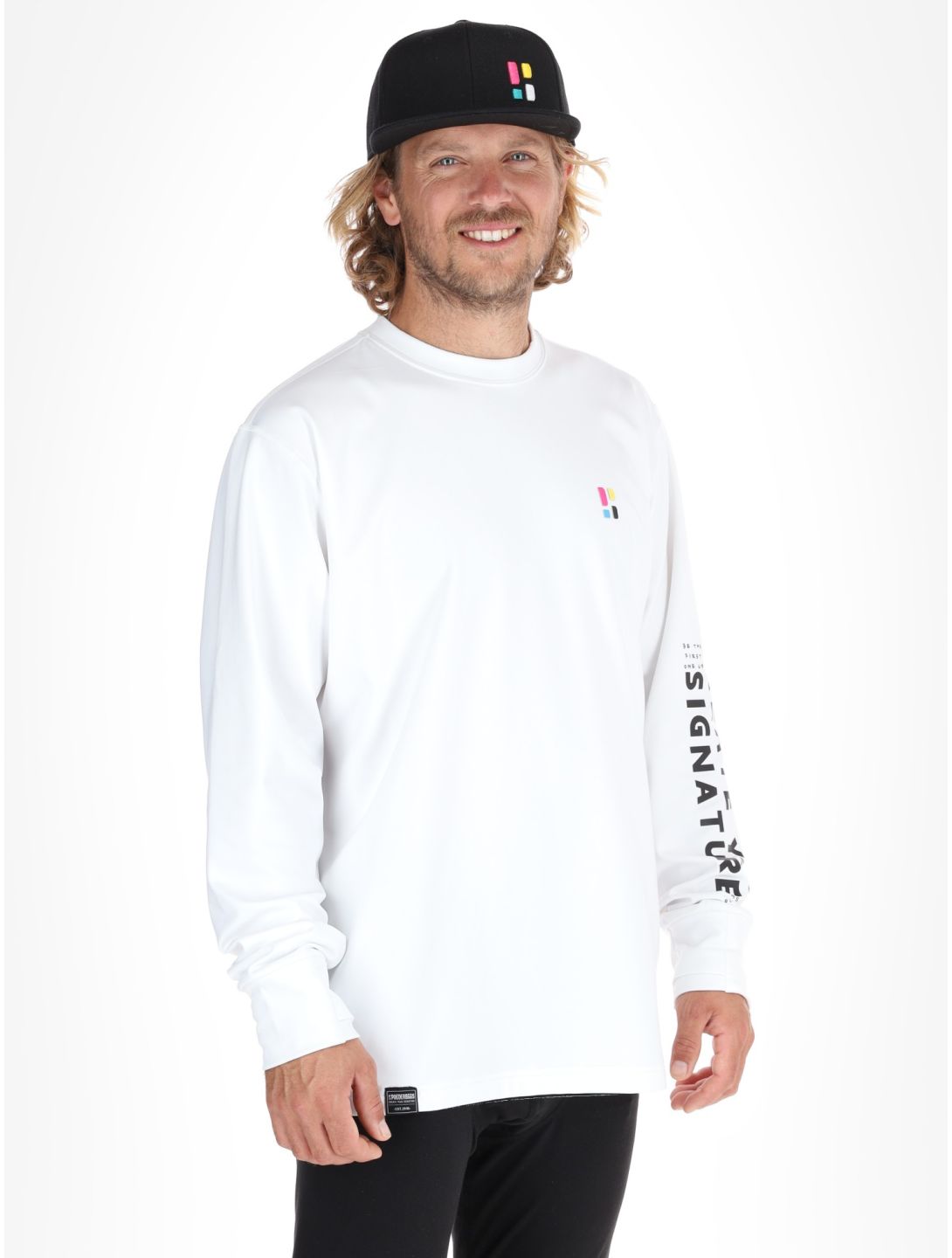 Poederbaas, Arty Longsleeve sweater men Off White white 