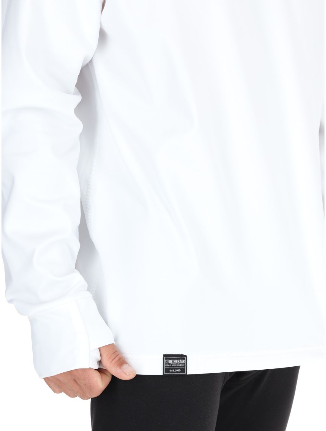 Poederbaas, Arty Longsleeve sweater men Off White white 