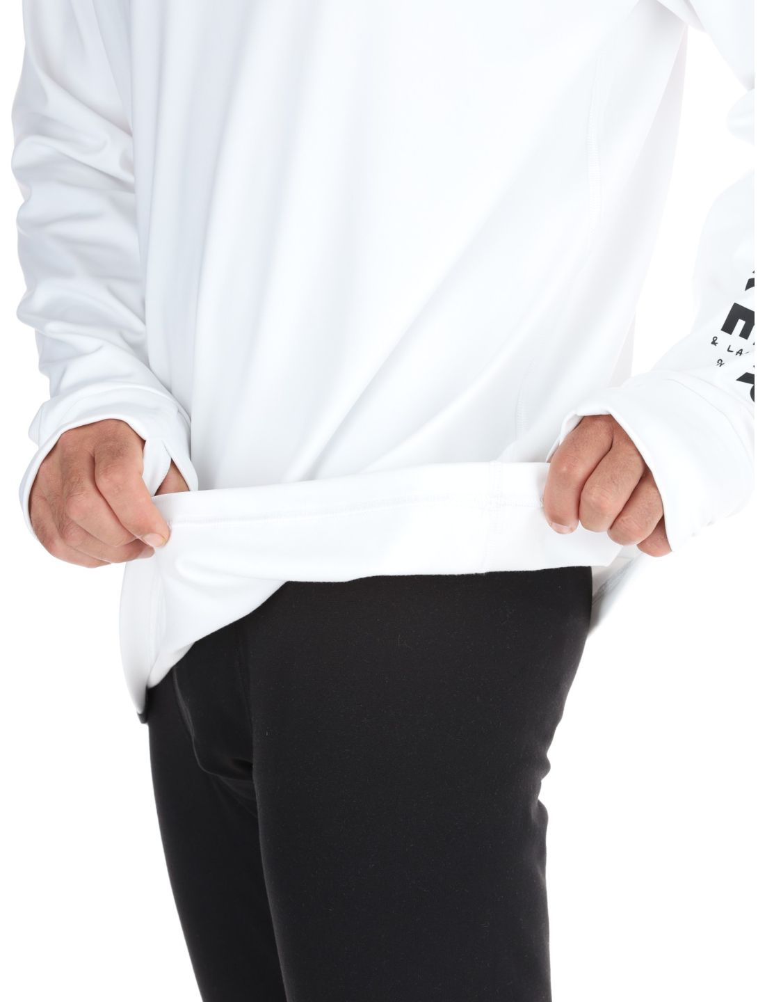 Poederbaas, Arty Longsleeve sweater men Off White white 