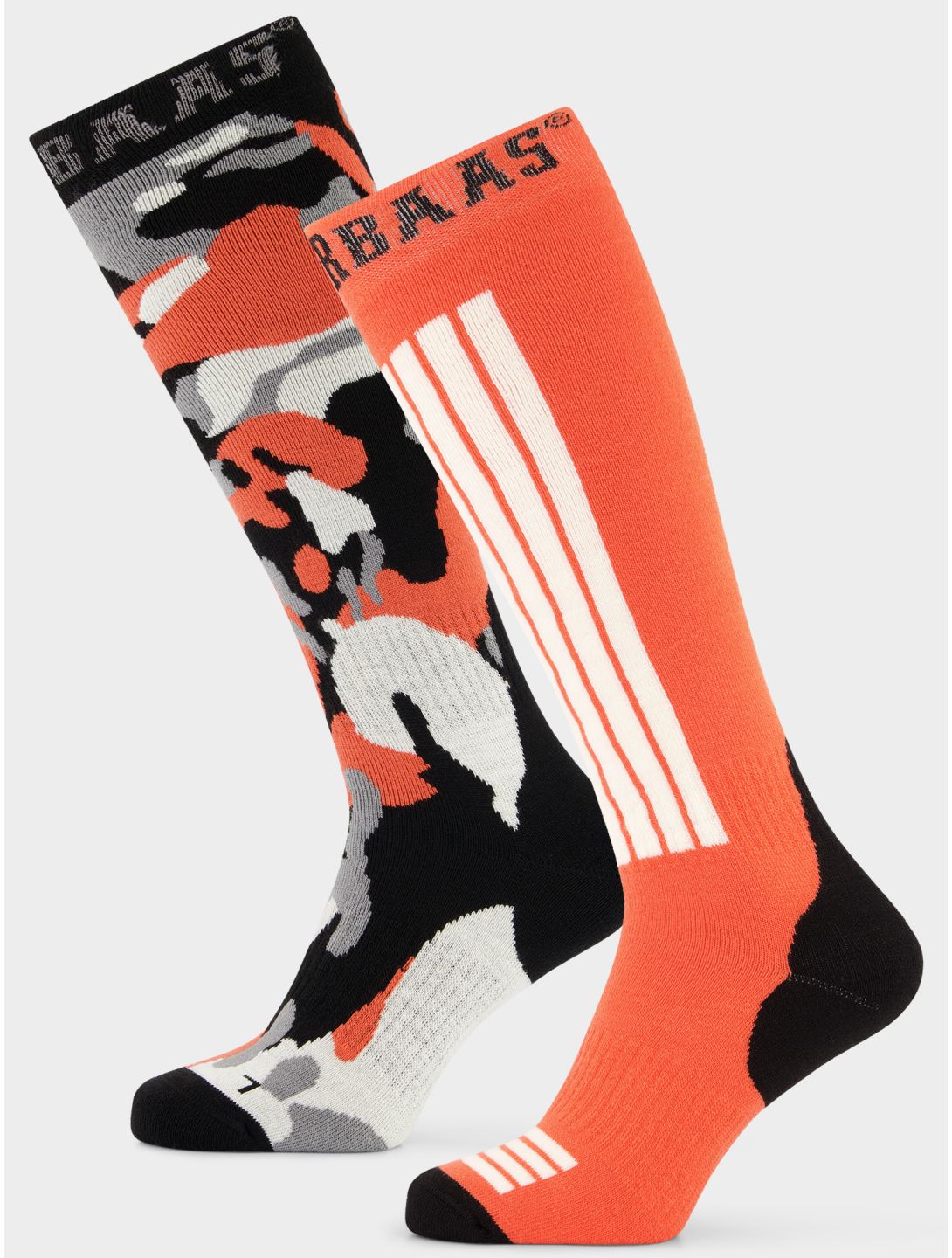 Poederbaas, Camo Ski Socks 2-pack ski socks 2-pack unisex Orange Multi multicolor, orange 