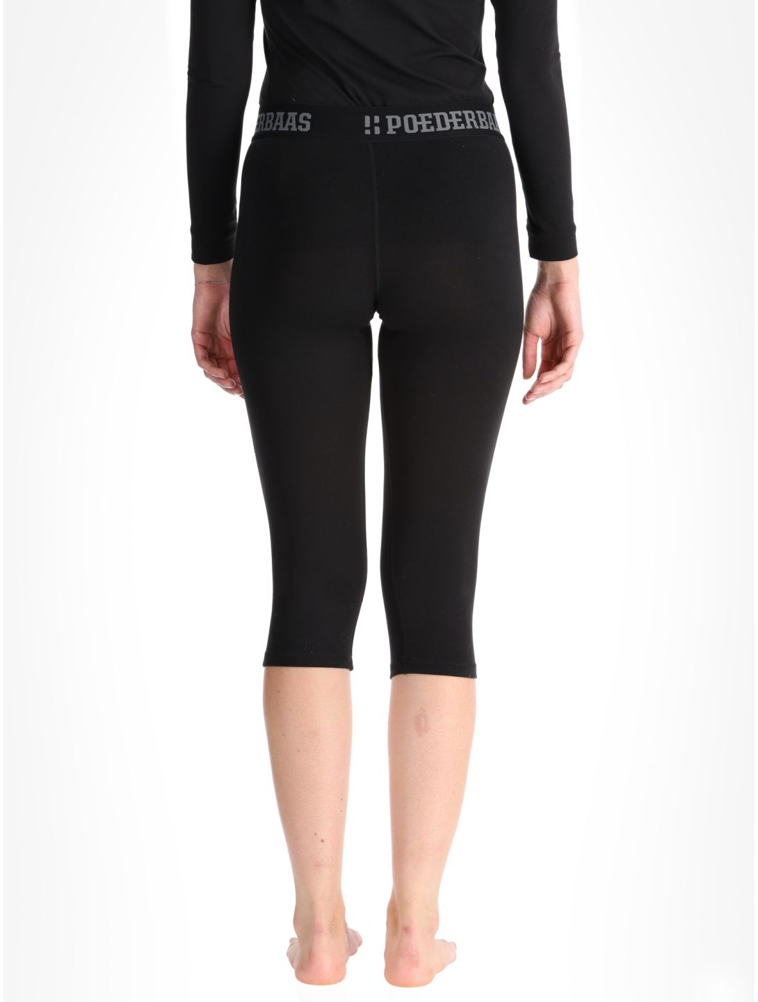 Poederbaas, Lightweight Baselayer 3/4 thermal pants women Black black 