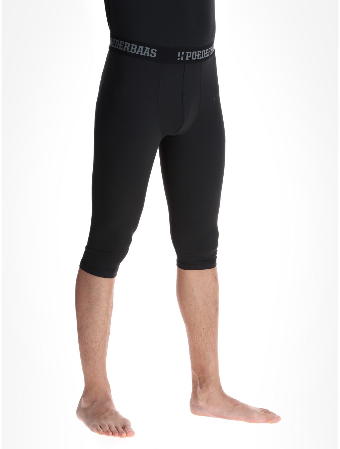 Poederbaas, Lightweight Baselayer 3/4 thermal pants men Black black 