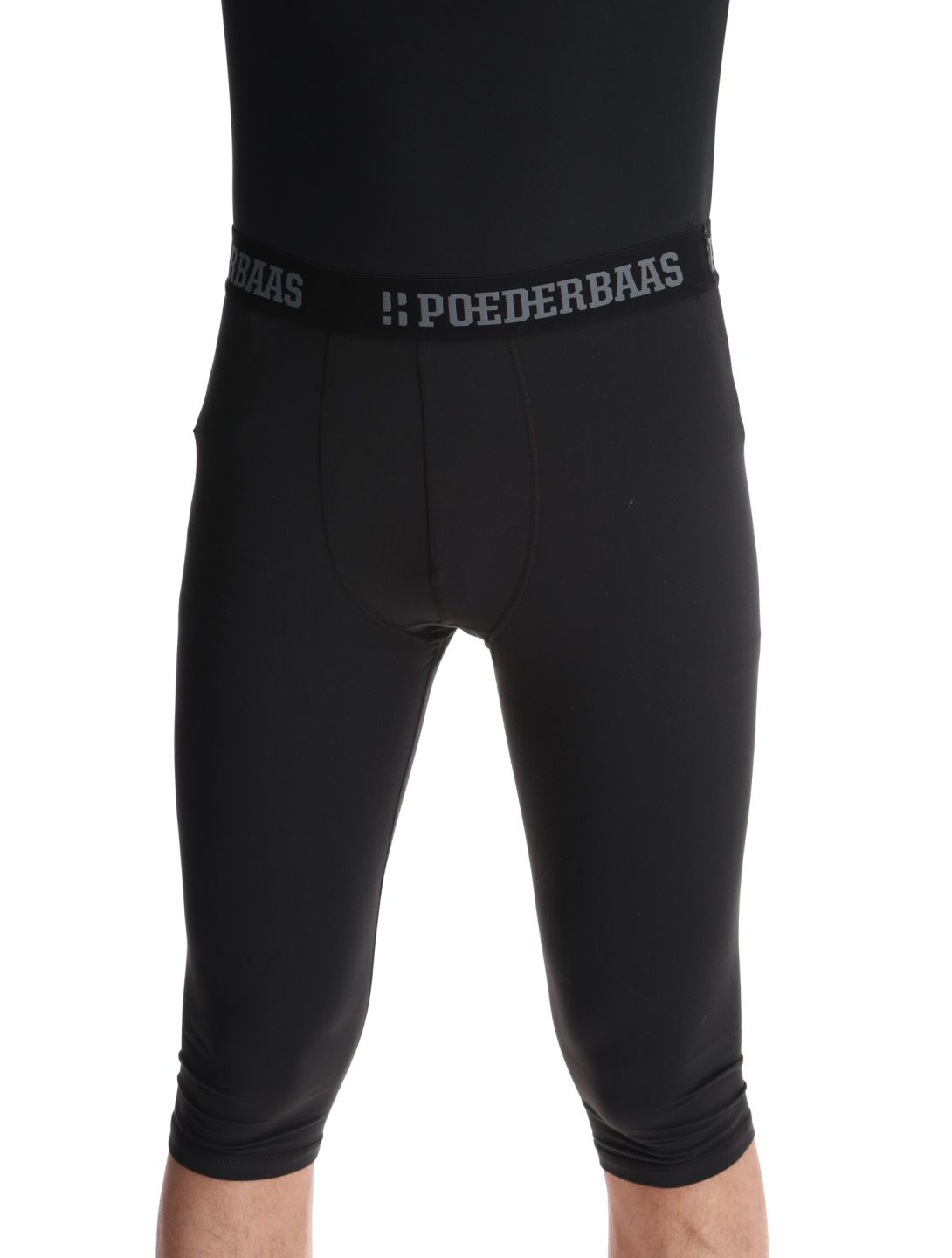 Poederbaas, Lightweight Baselayer 3/4 thermal pants men Black black 