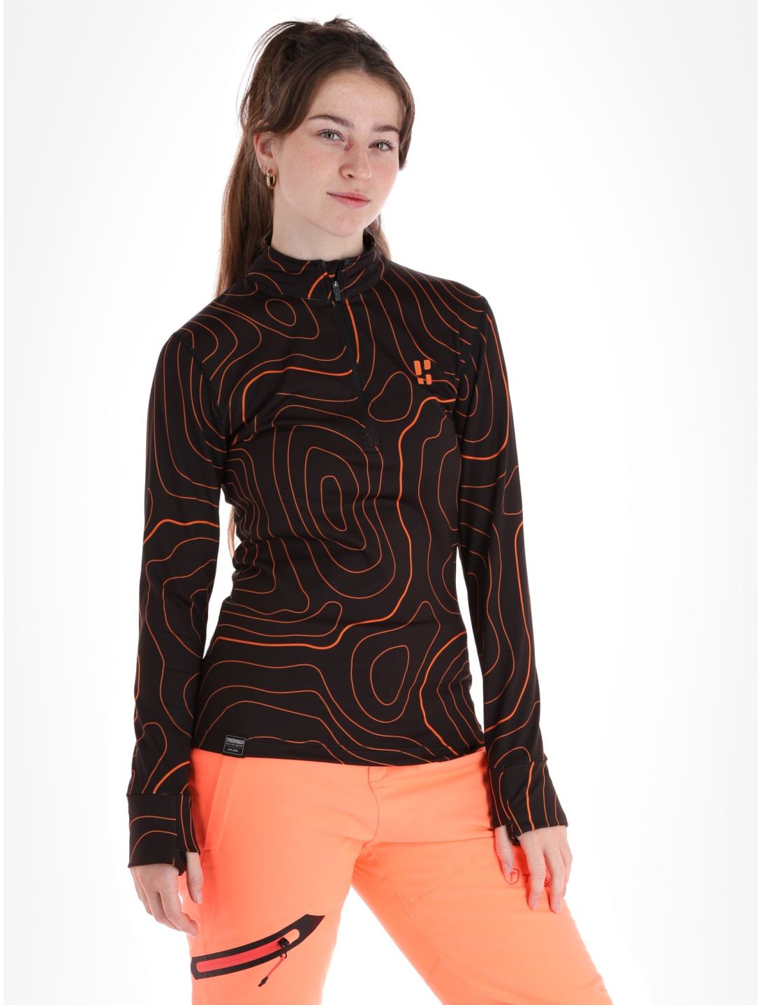 Poederbaas, Maps pullover women Black Orange black, orange 