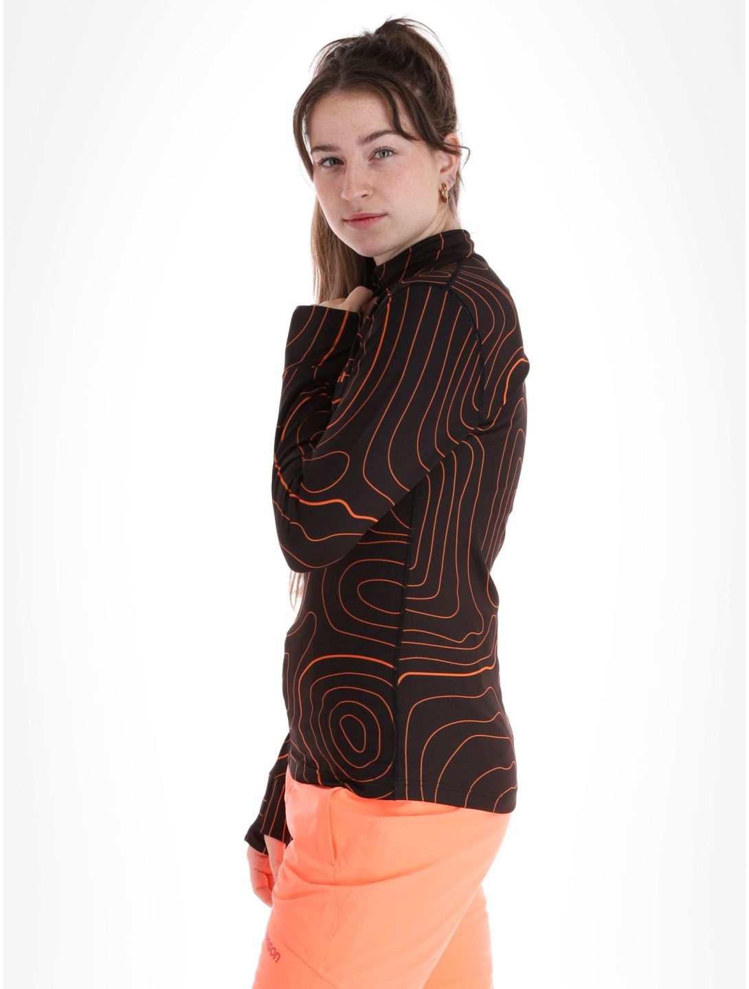 Poederbaas, Maps pullover women Black Orange black, orange 