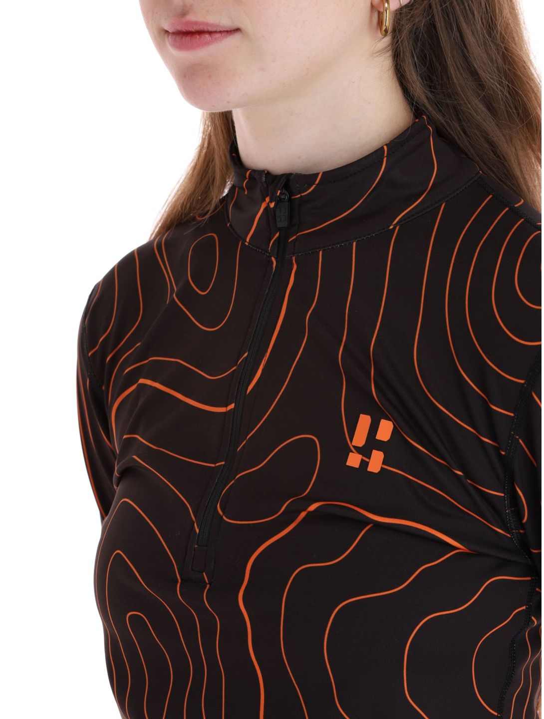 Poederbaas, Maps pullover women Black Orange black, orange 