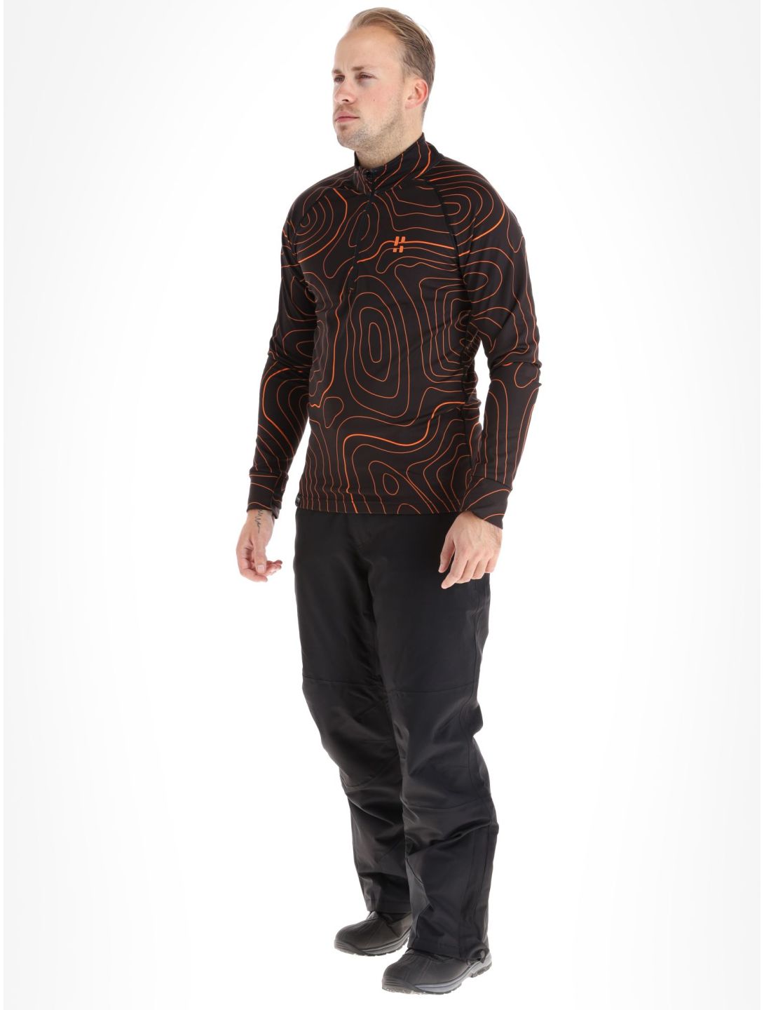 Poederbaas, Maps pullover men Black Orange black, orange 