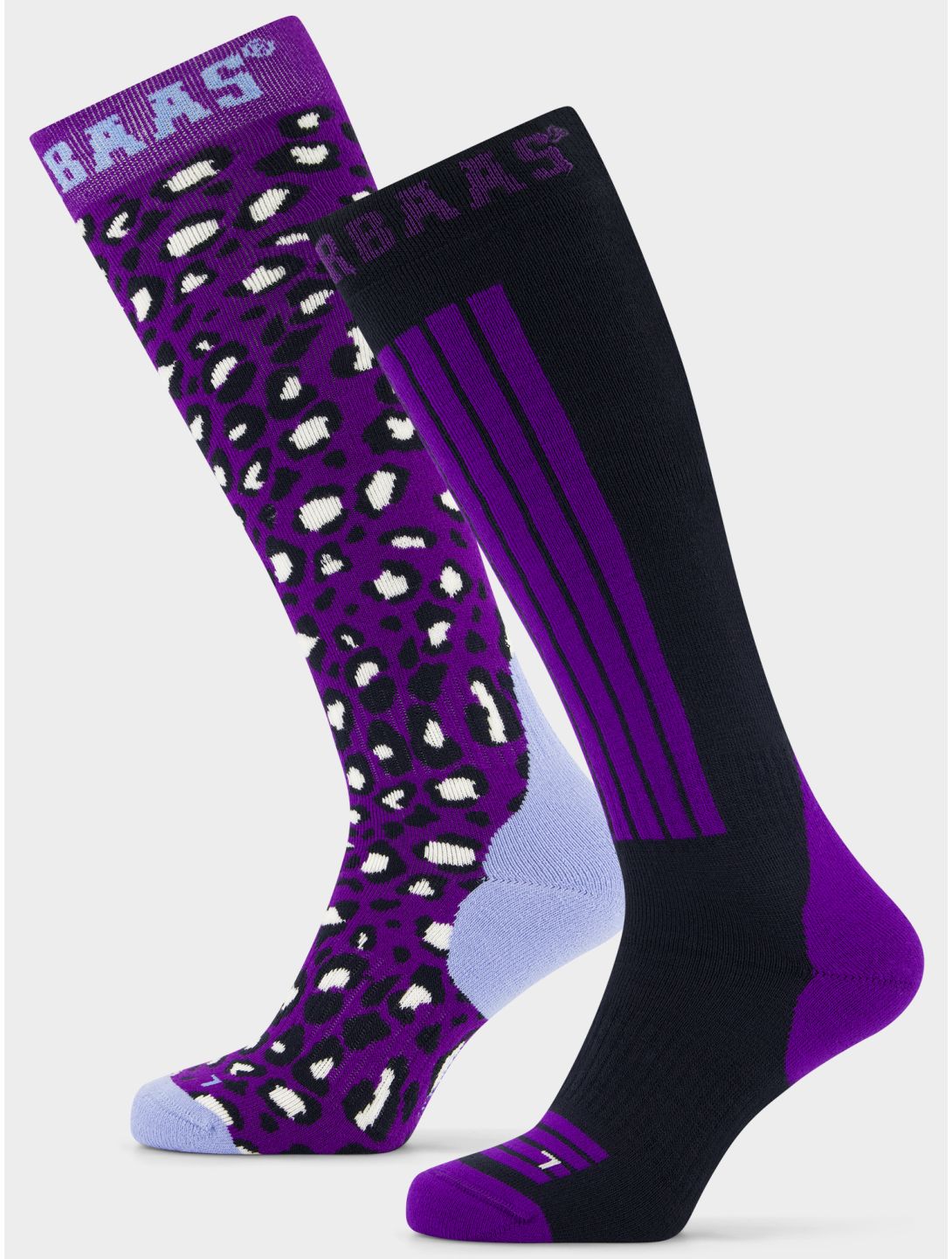 Poederbaas, Panther Ski Socks 2-pack ski socks 2-pack unisex Purple Multi multicolor, purple 