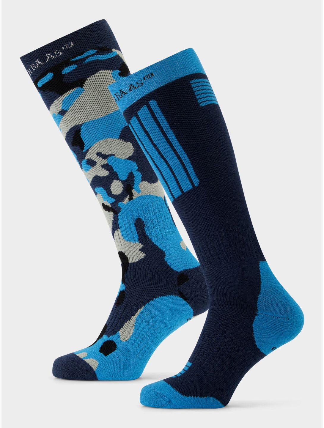 Poederbaas, Ski Socks 2-pack ski socks unisex Camo Navy blue 