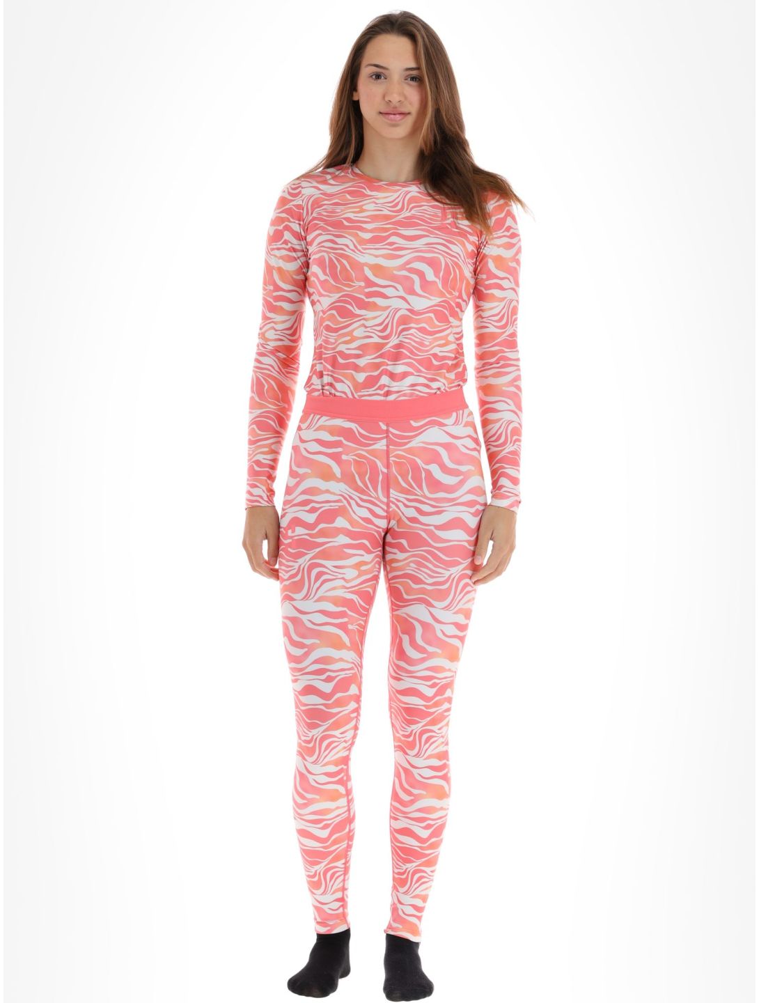 Poederbaas, Thermo Animal thermal pants women Zebra Pink pink 