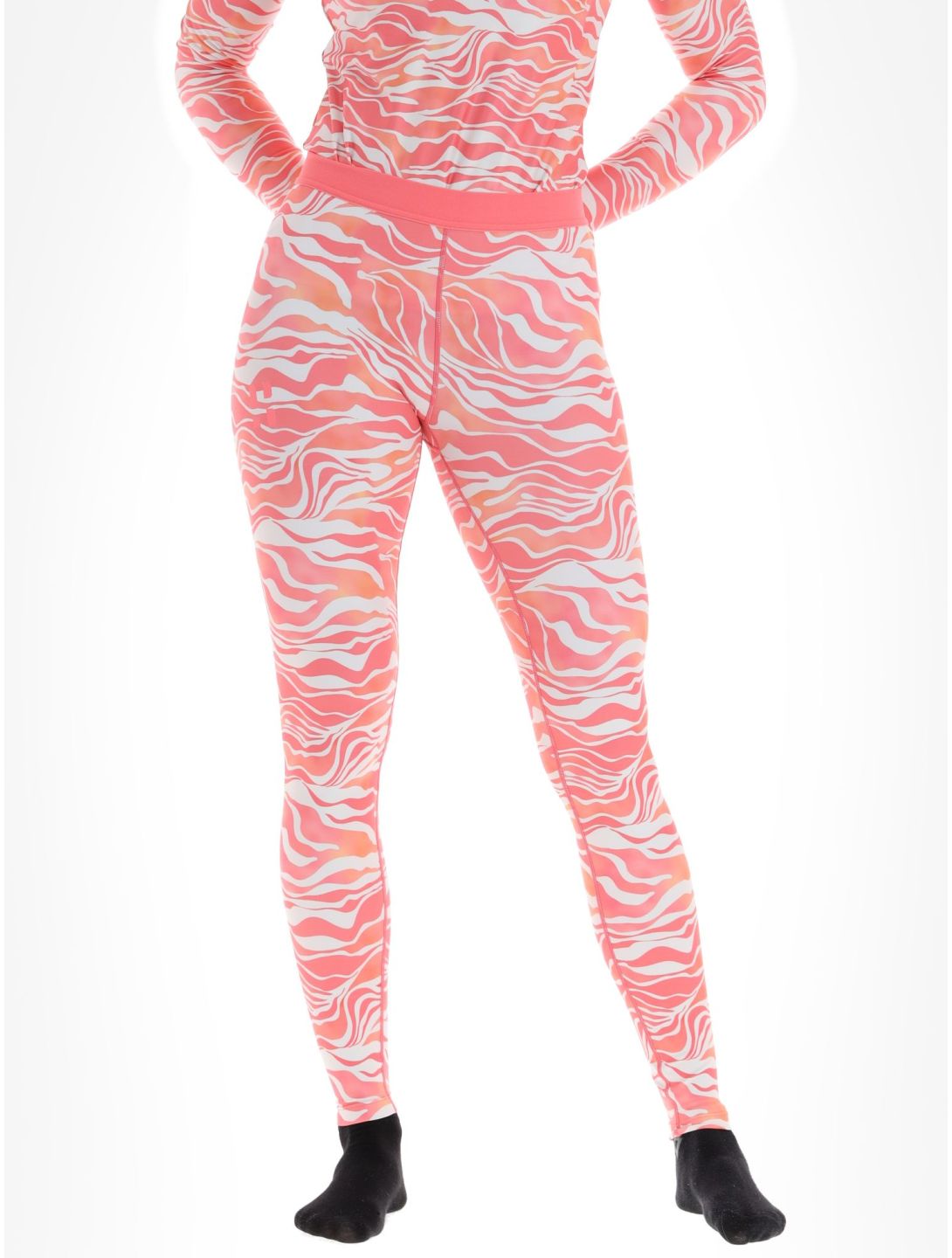 Poederbaas, Thermo Animal thermal pants women Zebra Pink pink 