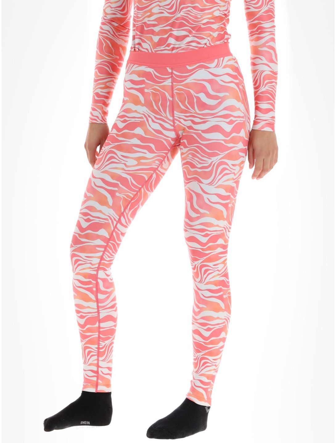 Poederbaas, Thermo Animal thermal pants women Zebra Pink pink 