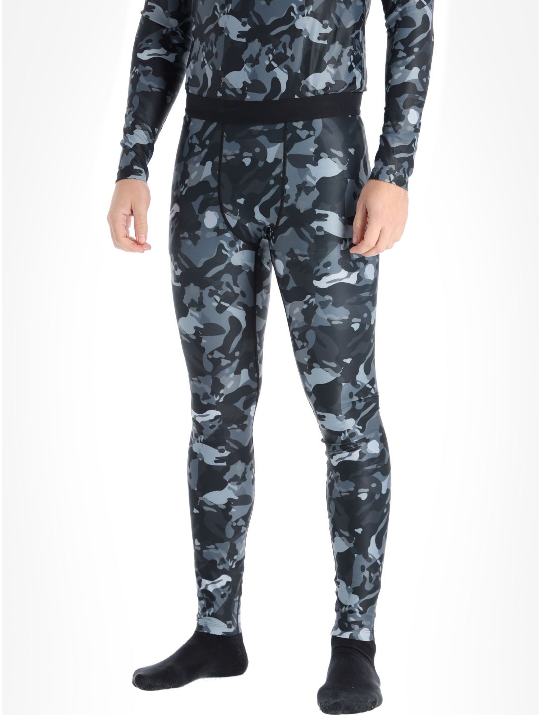 Poederbaas, Thermo Camo thermal pants men Black black 