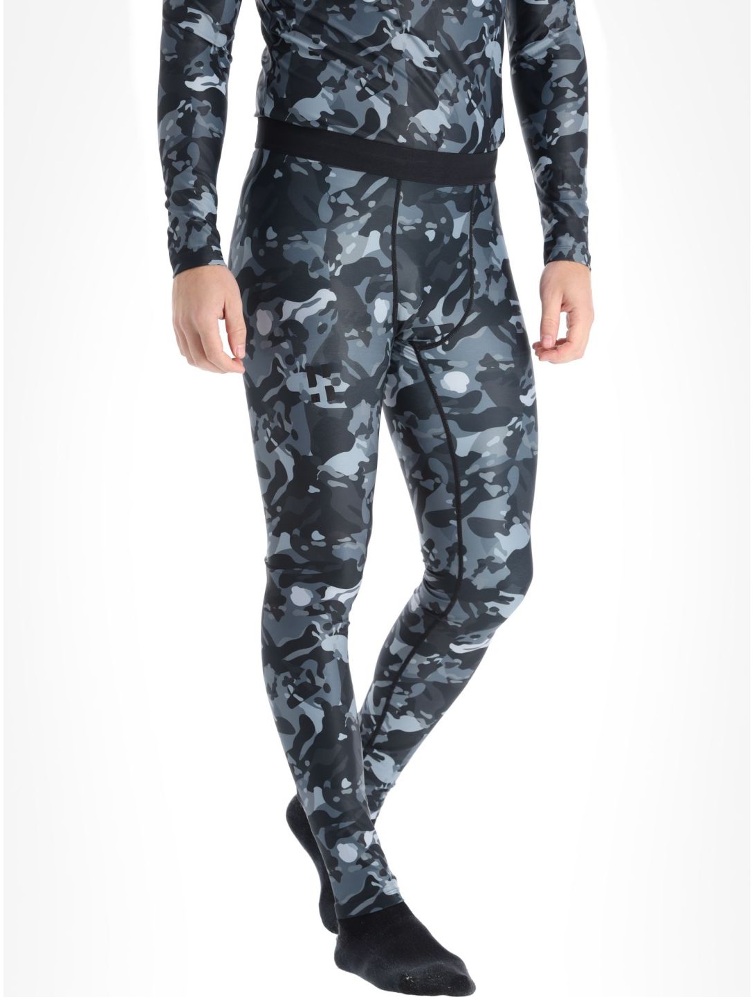 Poederbaas, Thermo Camo thermal pants men Black black 