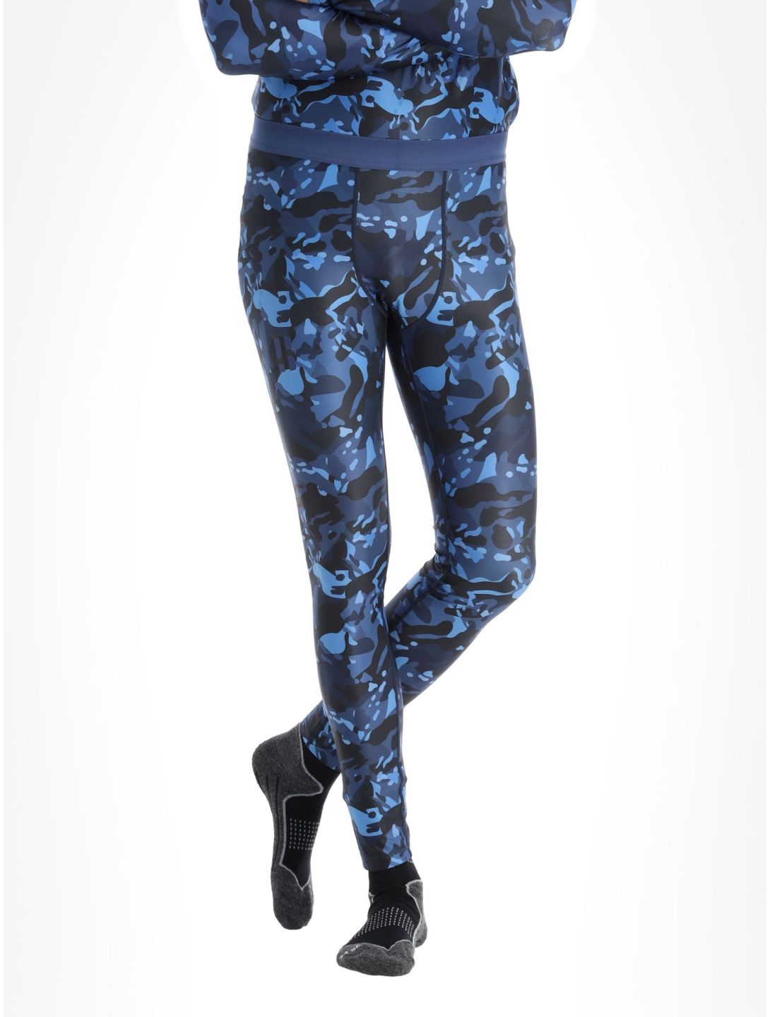 Poederbaas, Thermo Camo thermal pants men Navy blue 