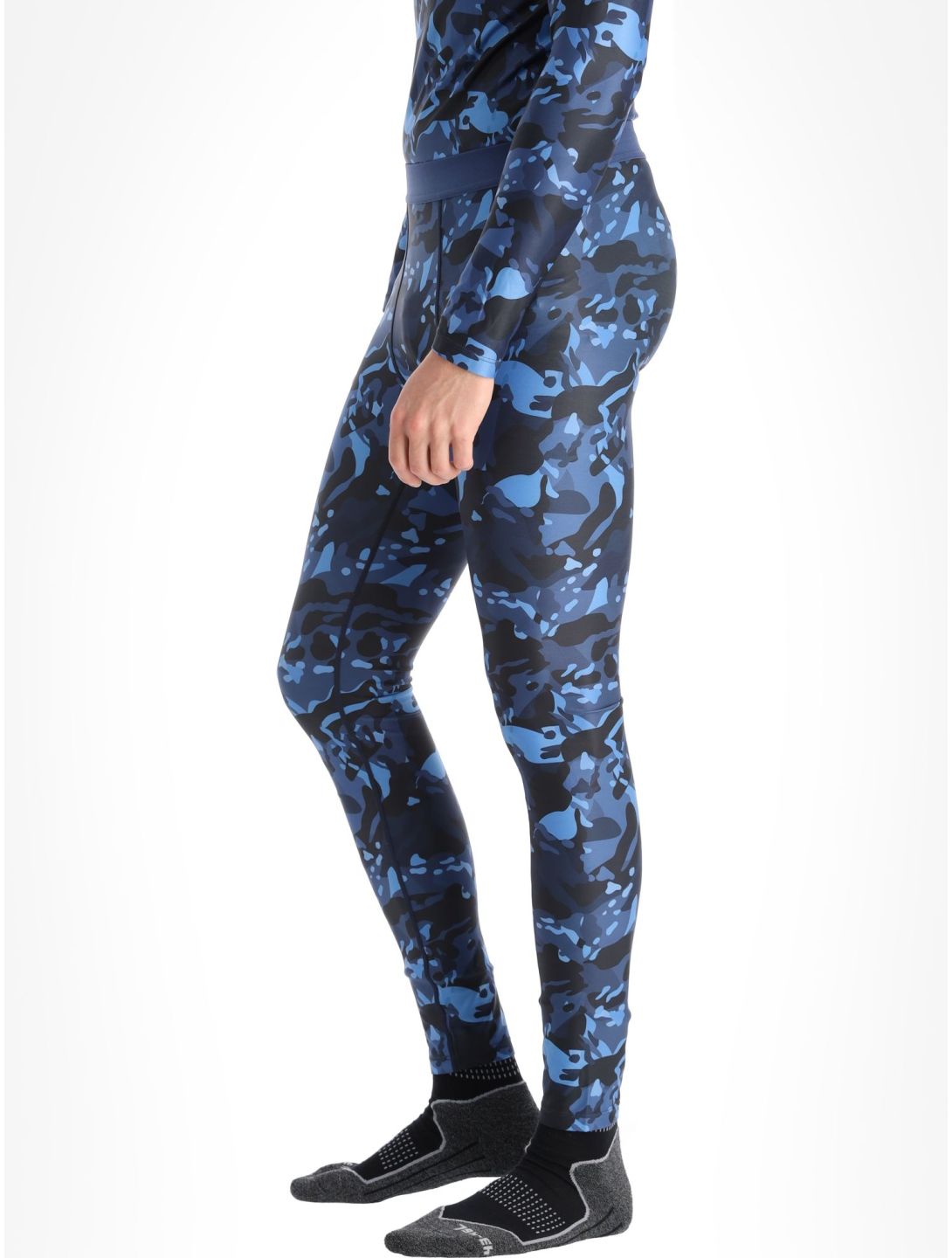 Poederbaas, Thermo Camo thermal pants men Navy blue 