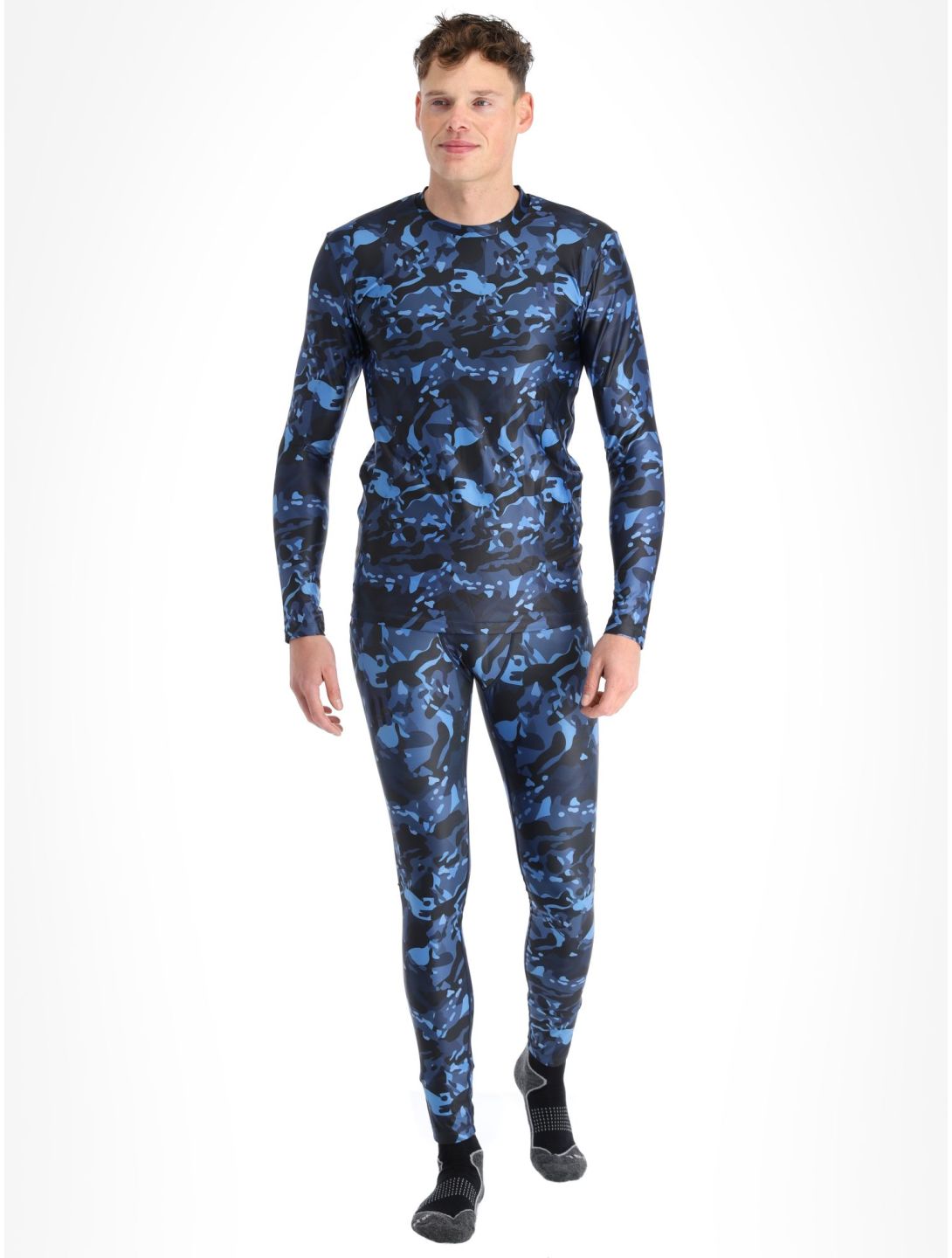 Poederbaas, Thermo Camo thermal shirt men Navy blue 