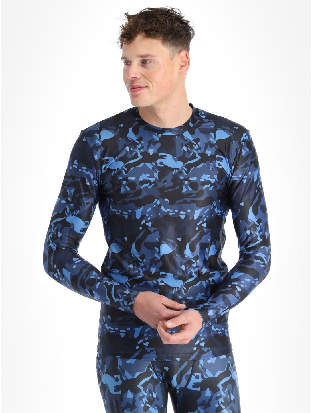 Poederbaas, Thermo Camo thermal shirt men Navy blue 