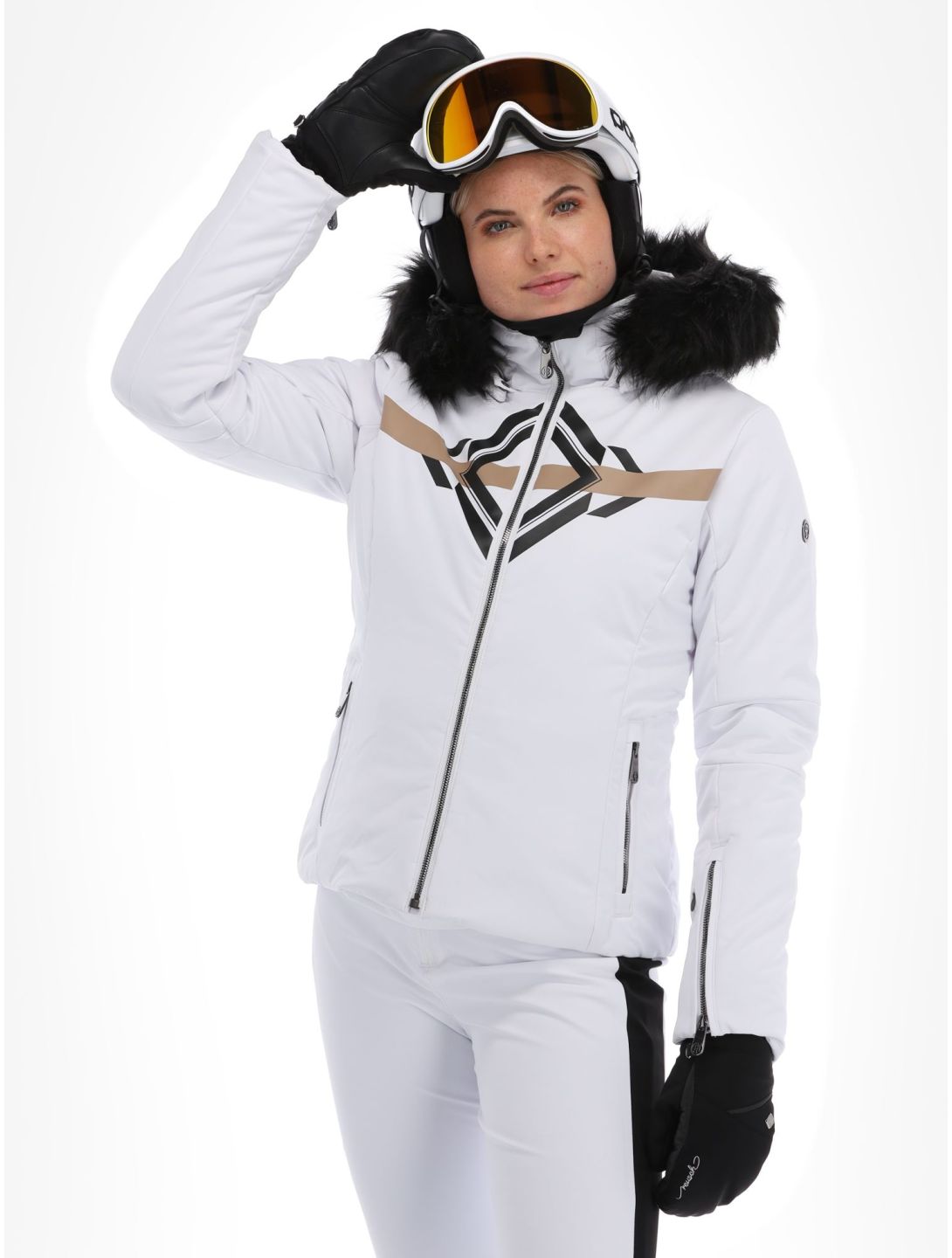 Poivre Blanc, Active Line W23-0800-WO/P ski jacket women Print White white 