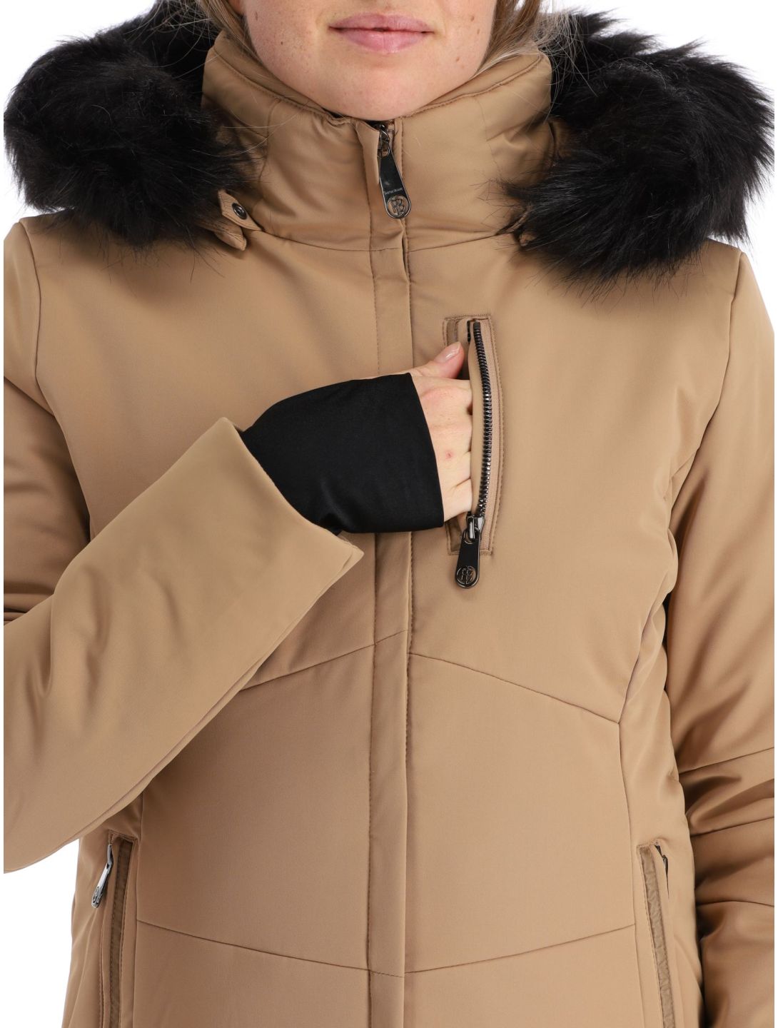 Poivre Blanc, Active Line W23-0802-WO ski jacket women Almond Brown brown 