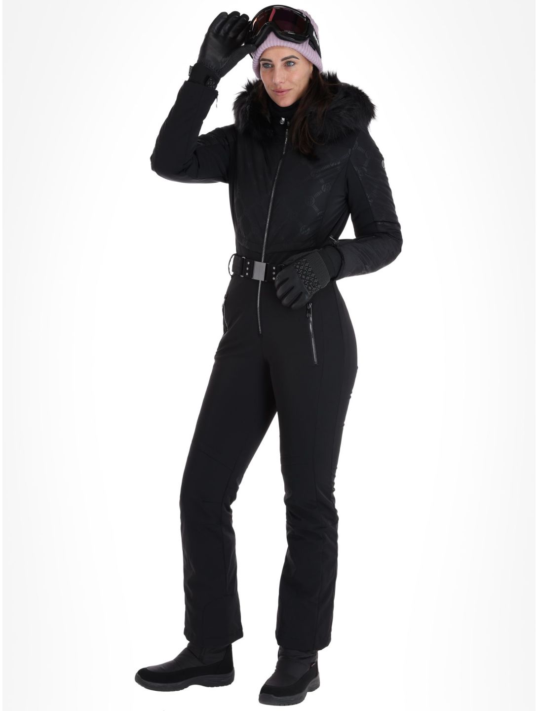 Poivre Blanc, Active Line W23-0831-WO/E ski suit women Embossed Black black 