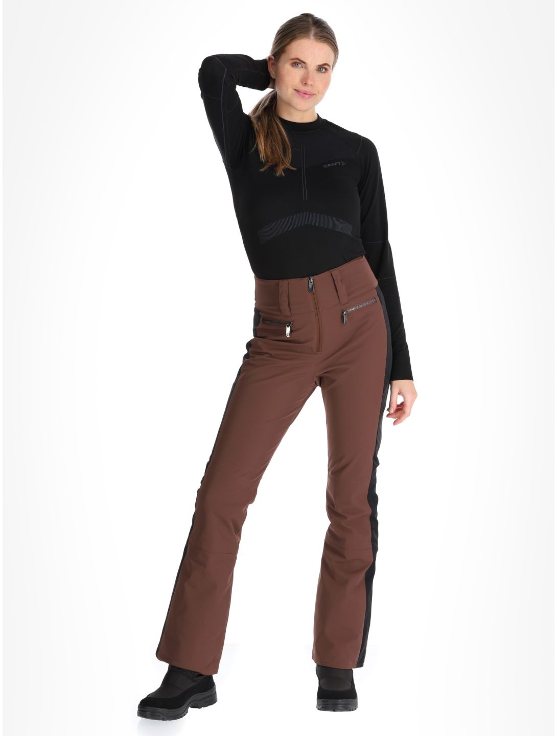 Poivre Blanc, Luxe Sport 24PBH0822/WO ski pants women Choco Brown / Black black, brown 