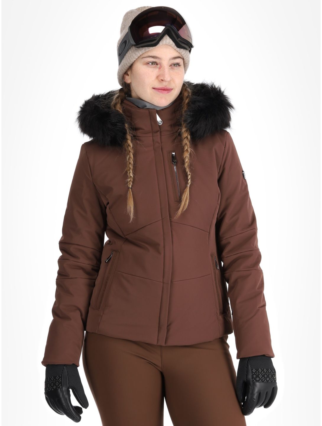 Poivre Blanc, Traditional 24PBH0802/WO ski jacket women Choco Brown brown 