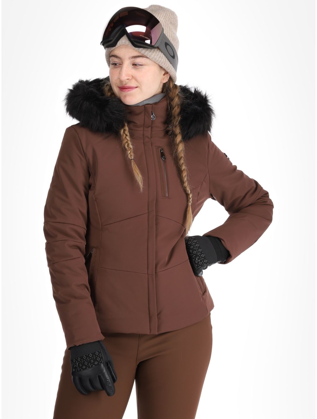 Poivre Blanc, Traditional 24PBH0802/WO ski jacket women Choco Brown brown 