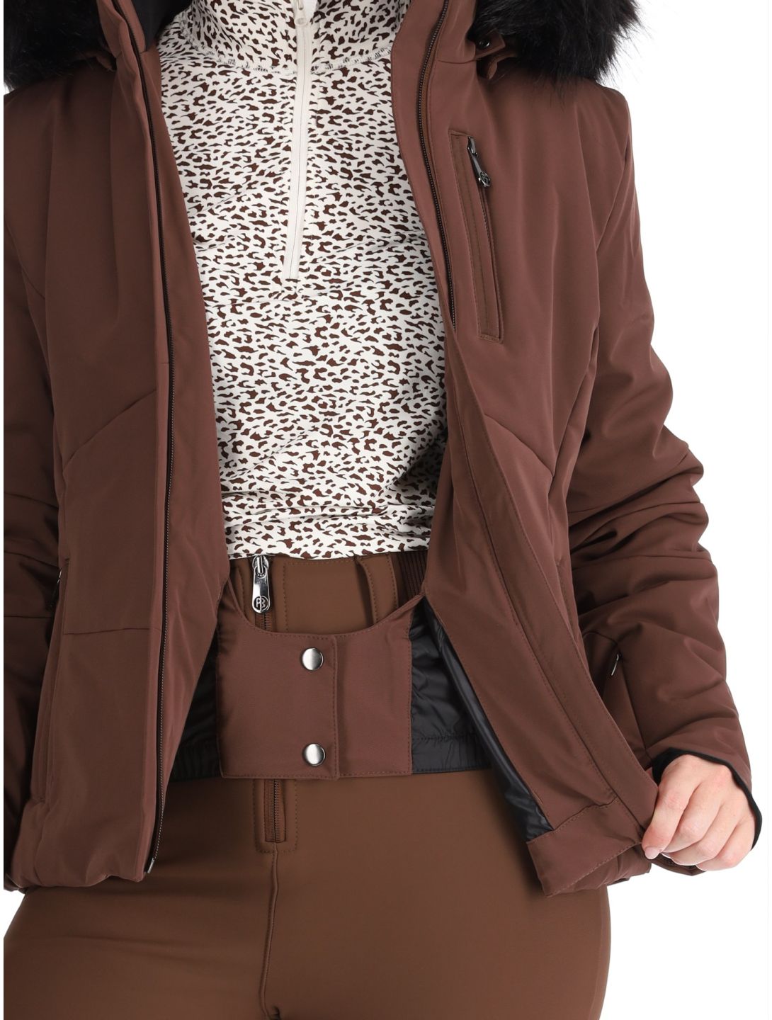 Poivre Blanc, Traditional 24PBH0802/WO ski jacket women Choco Brown brown 