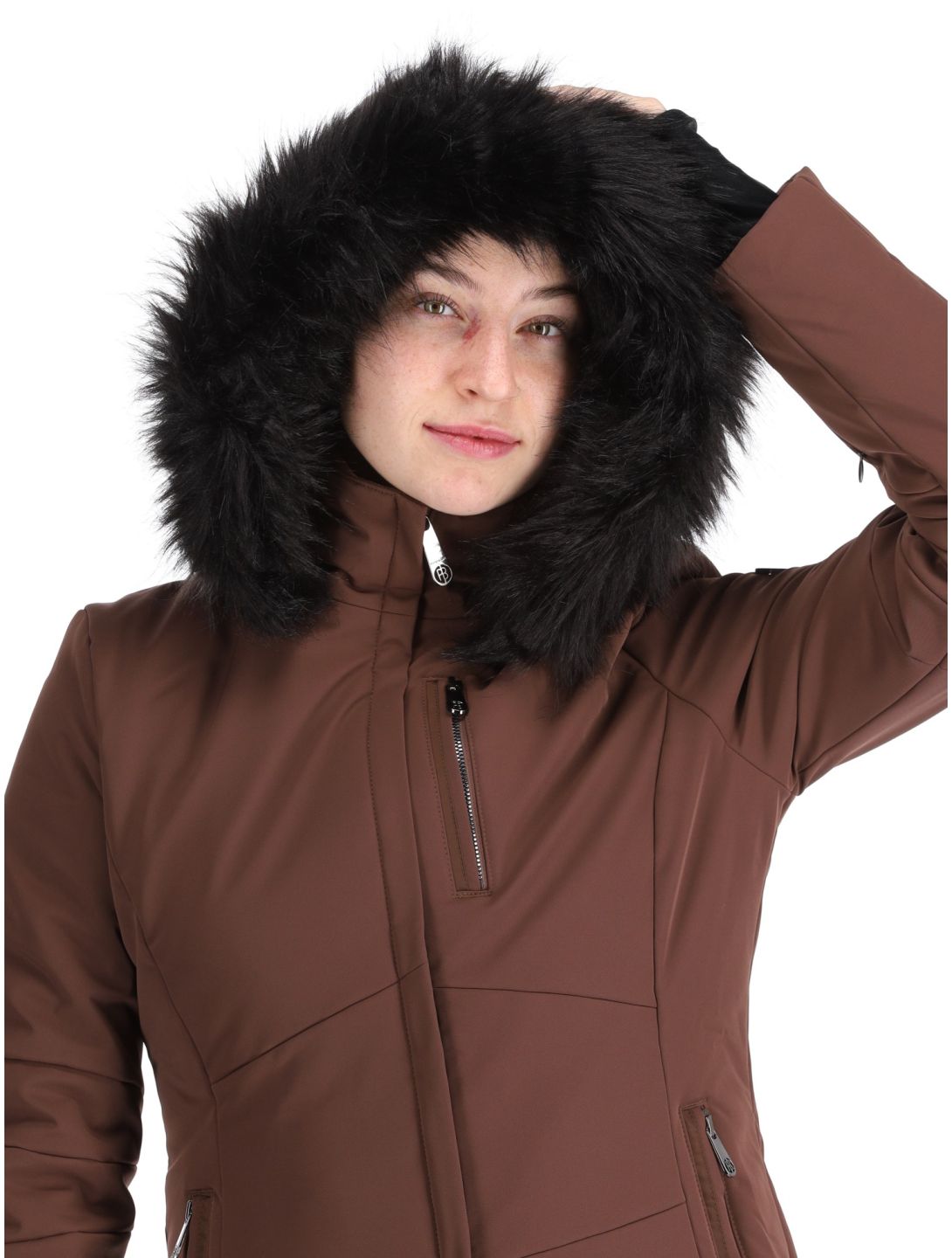 Poivre Blanc, Traditional 24PBH0802/WO ski jacket women Choco Brown brown 