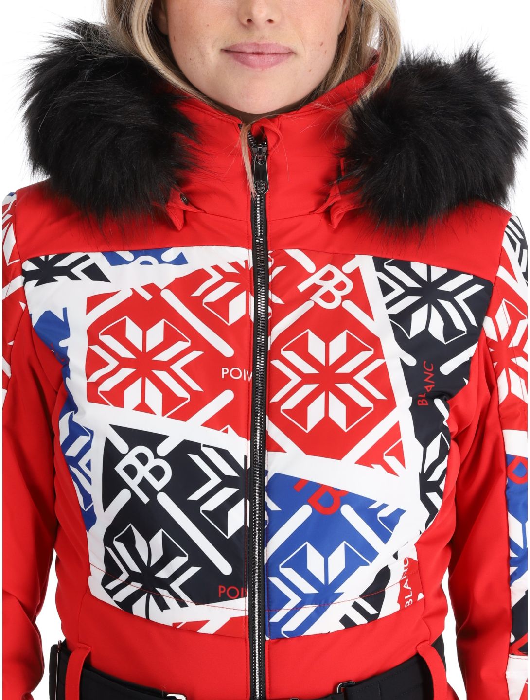 Poivre Blanc, Traditional 24PBH0831/WO/P ski suit women Print Scarlet Red red 