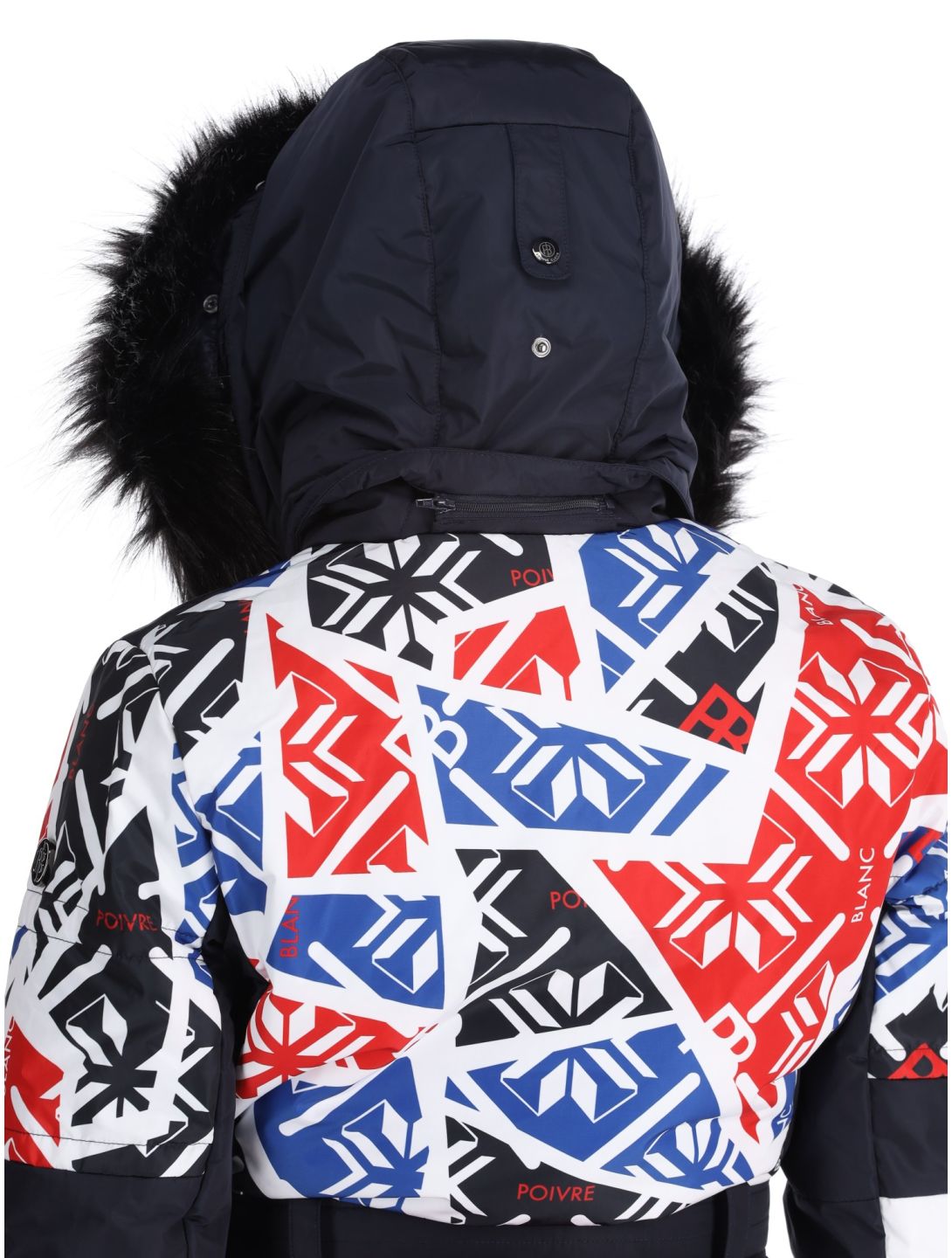 Poivre Blanc, Traditional 24PBH1003/WO/P ski jacket women Print Scarlet Red blue, red, white 