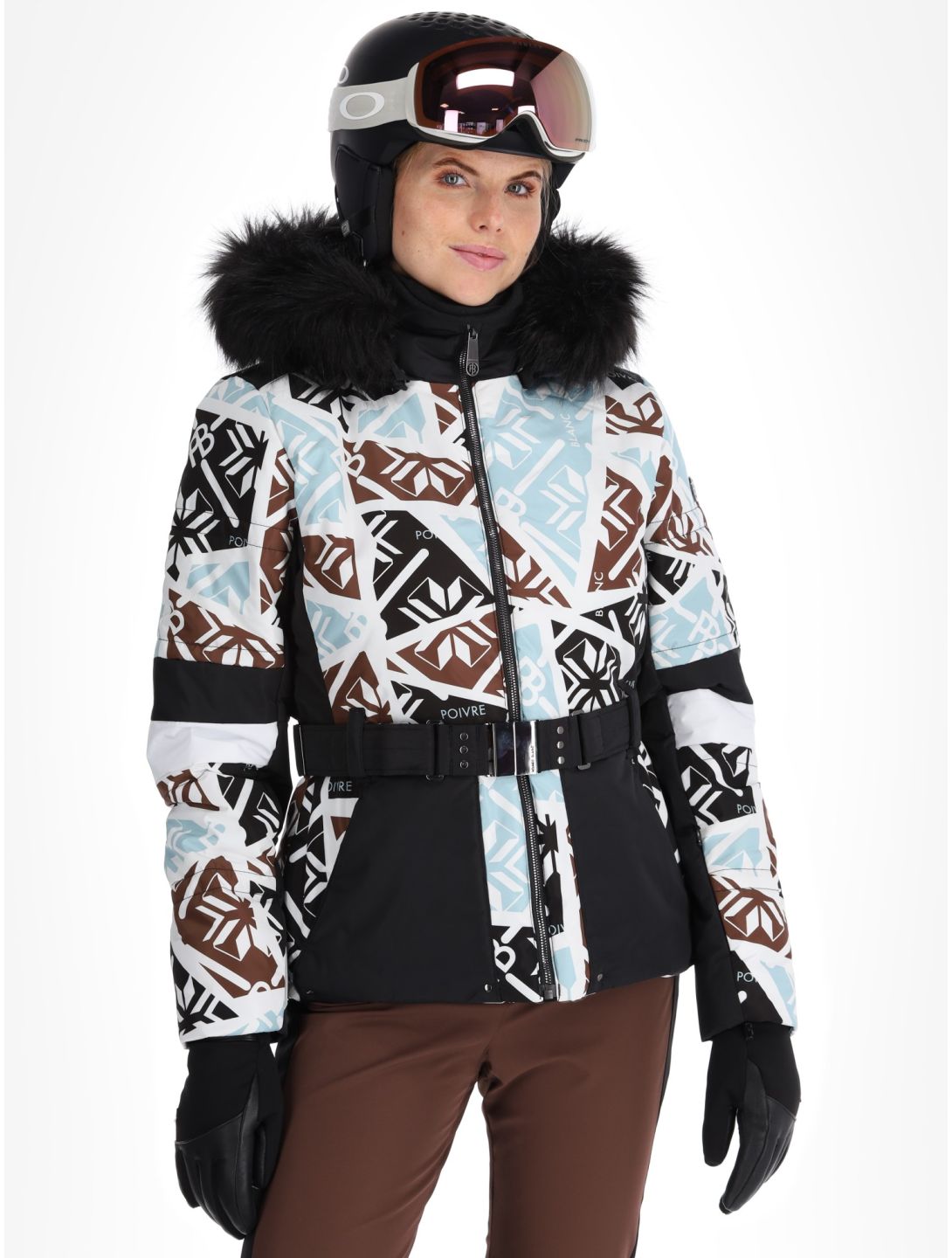 Poivre Blanc, Traditional 24PBH1003/WO/P ski jacket women Print Black black, white 