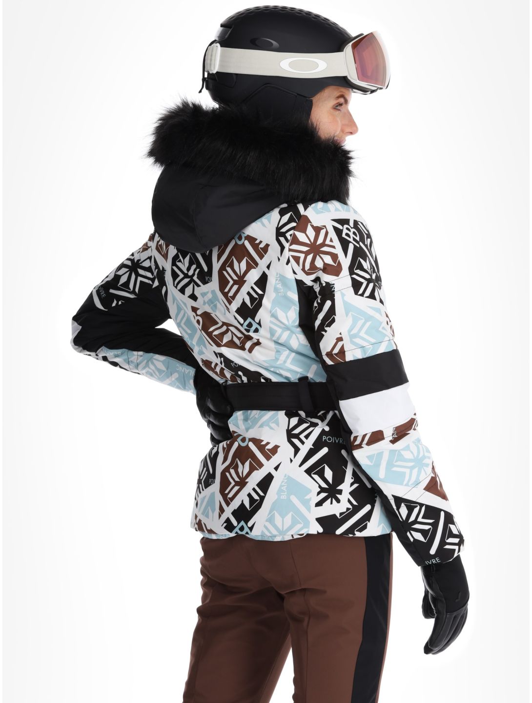 Poivre Blanc, Traditional 24PBH1003/WO/P ski jacket women Print Black black, white 