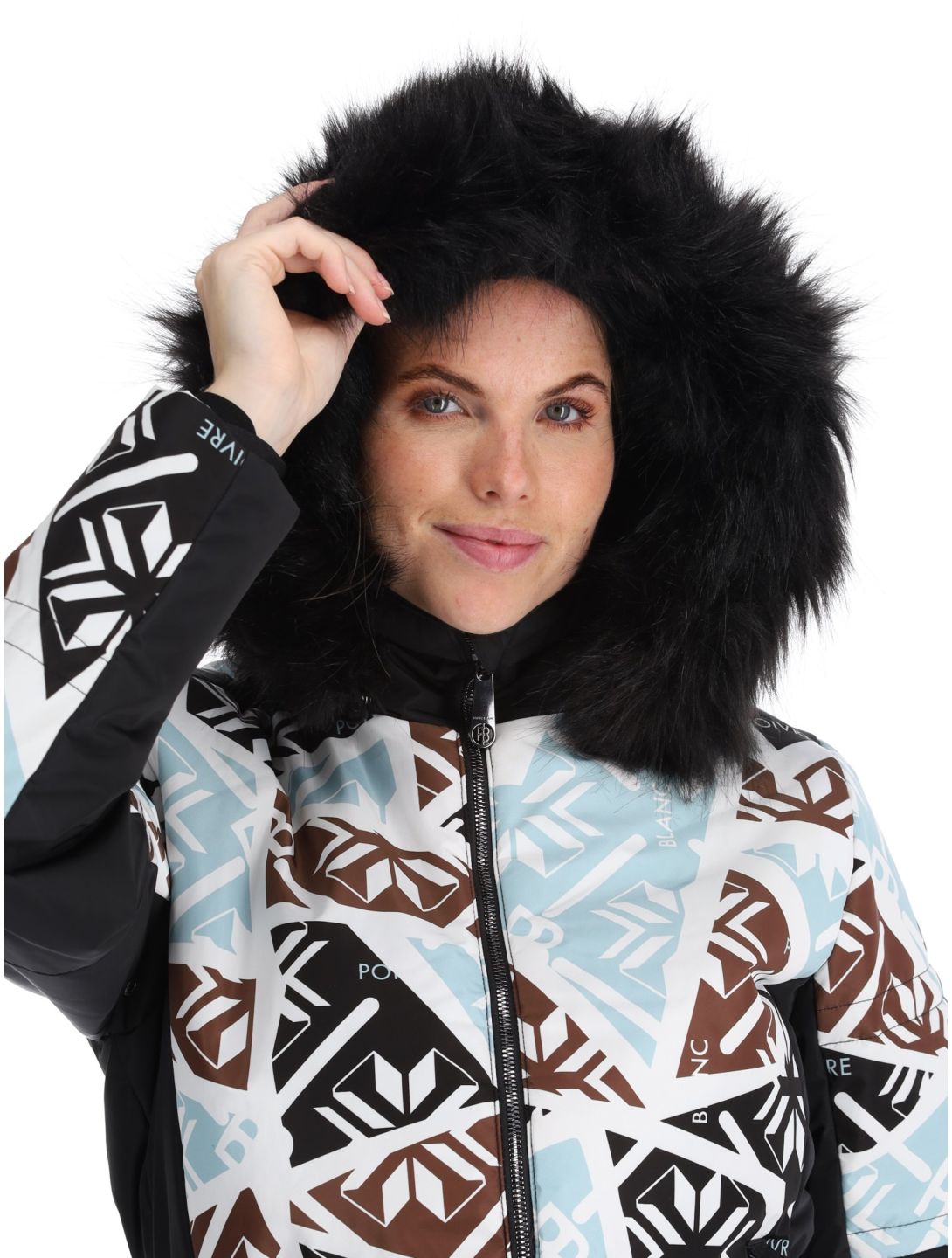 Poivre Blanc, Traditional 24PBH1003/WO/P ski jacket women Print Black black, white 