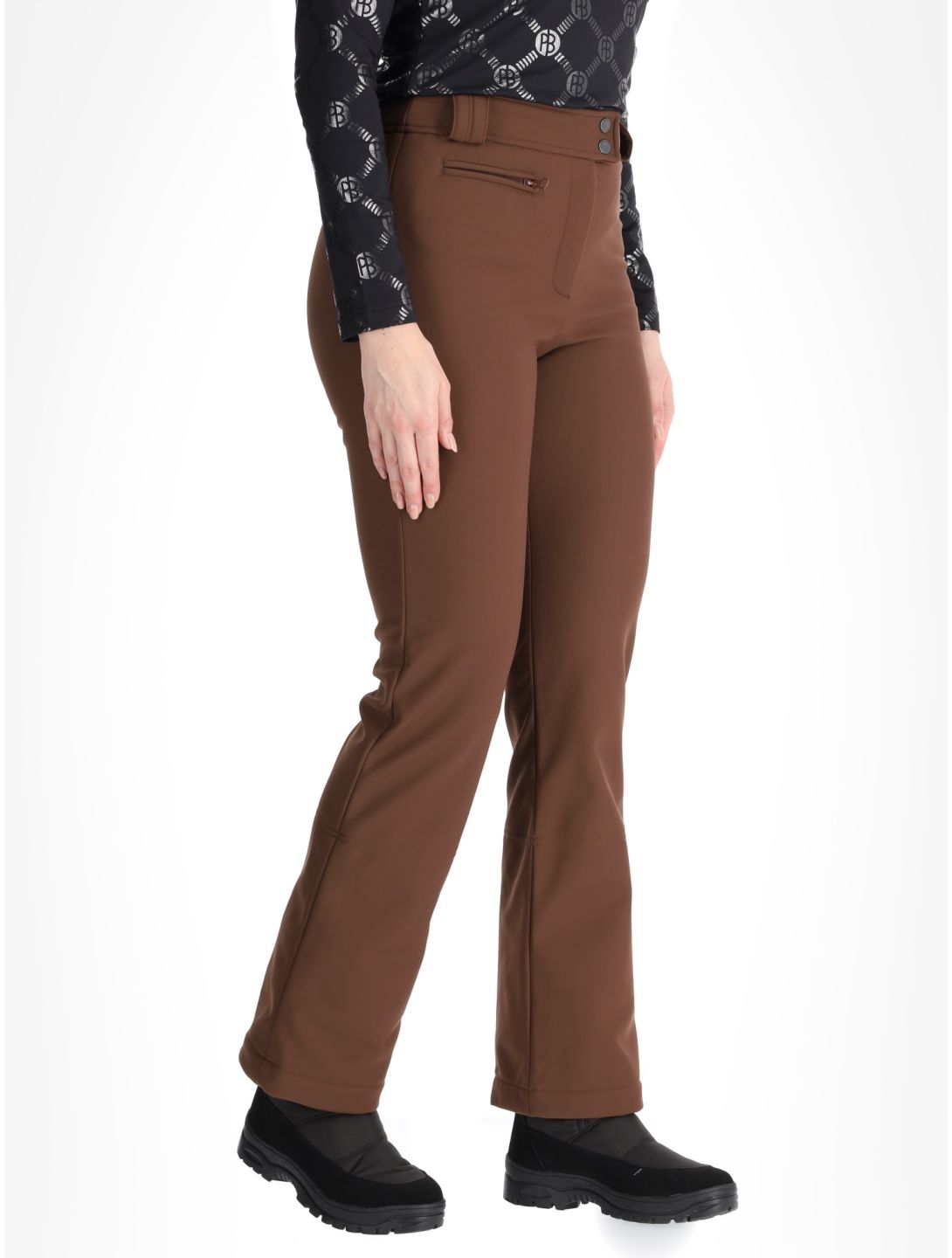 Poivre Blanc, Traditional 24PBH1120/WO/A softshell ski pants women Choco Brown brown 