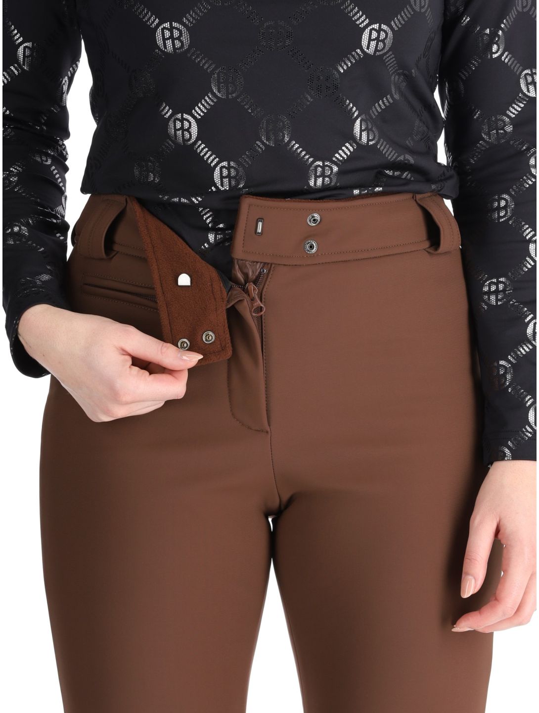 Poivre Blanc, Traditional 24PBH1120/WO/A softshell ski pants women Choco Brown brown 